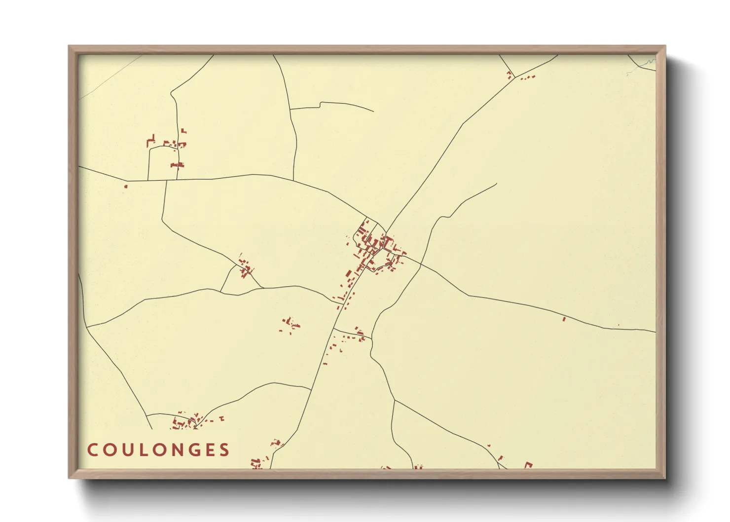 Une affiche de carte sur Coulonges
