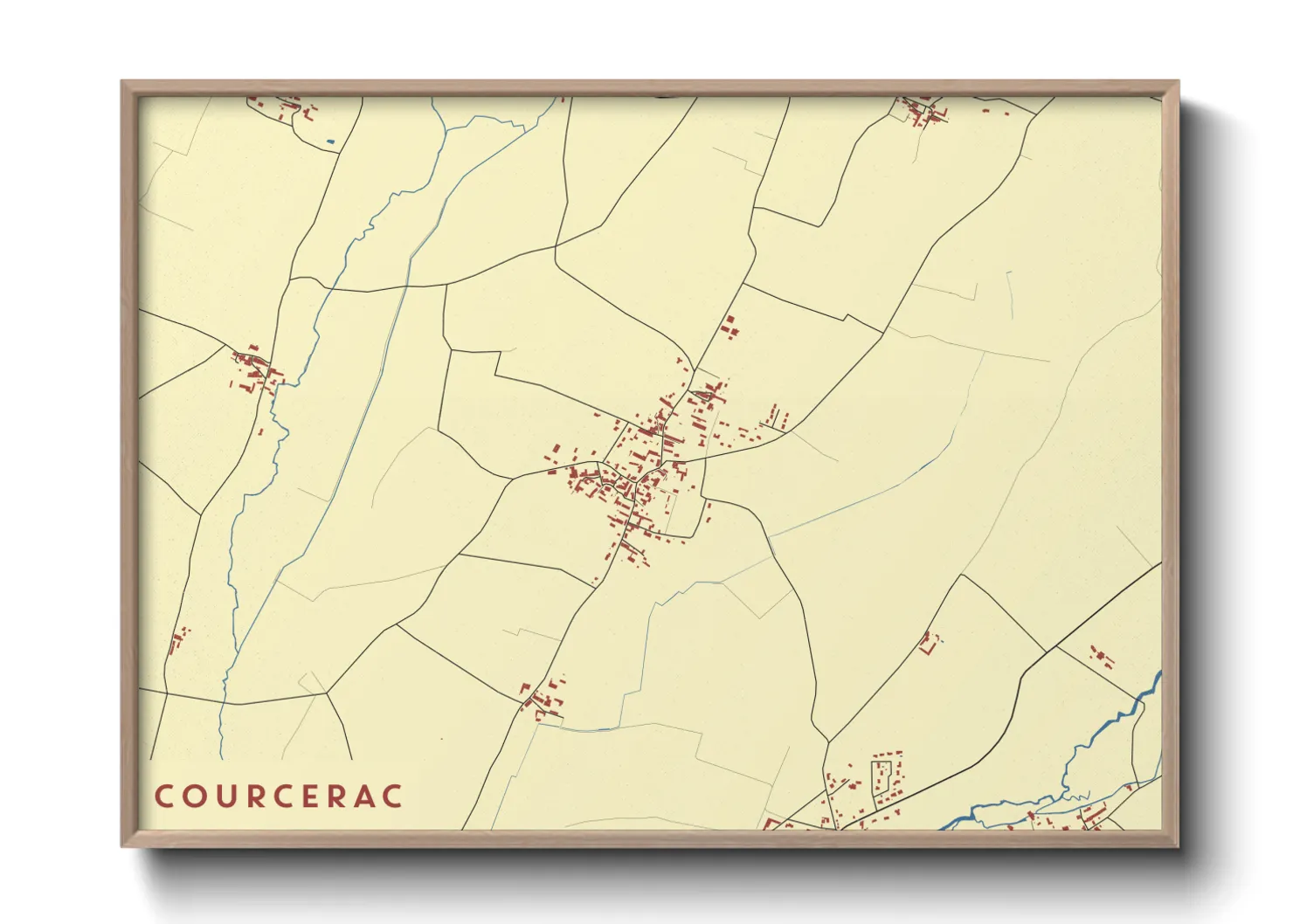 Une affiche de carte sur Courcerac