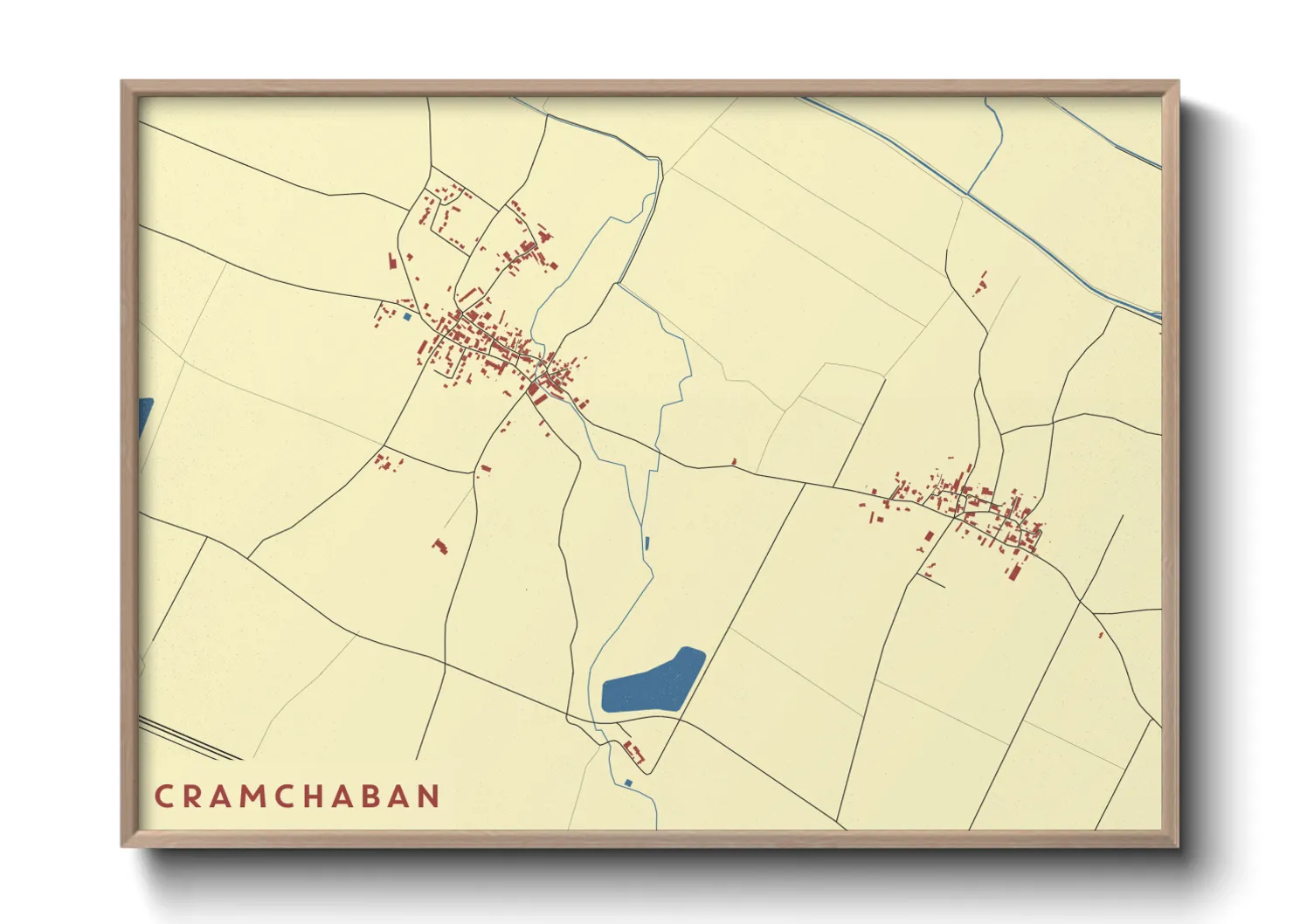 Une affiche de carte sur Cramchaban