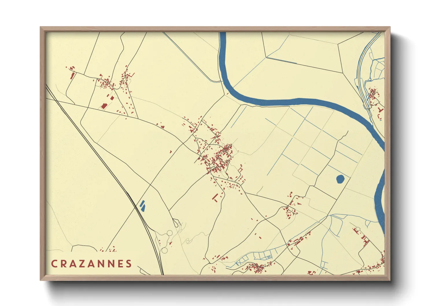 Une affiche de carte sur Crazannes