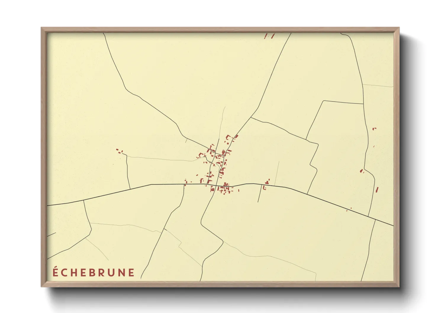 Une affiche de carte sur Échebrune