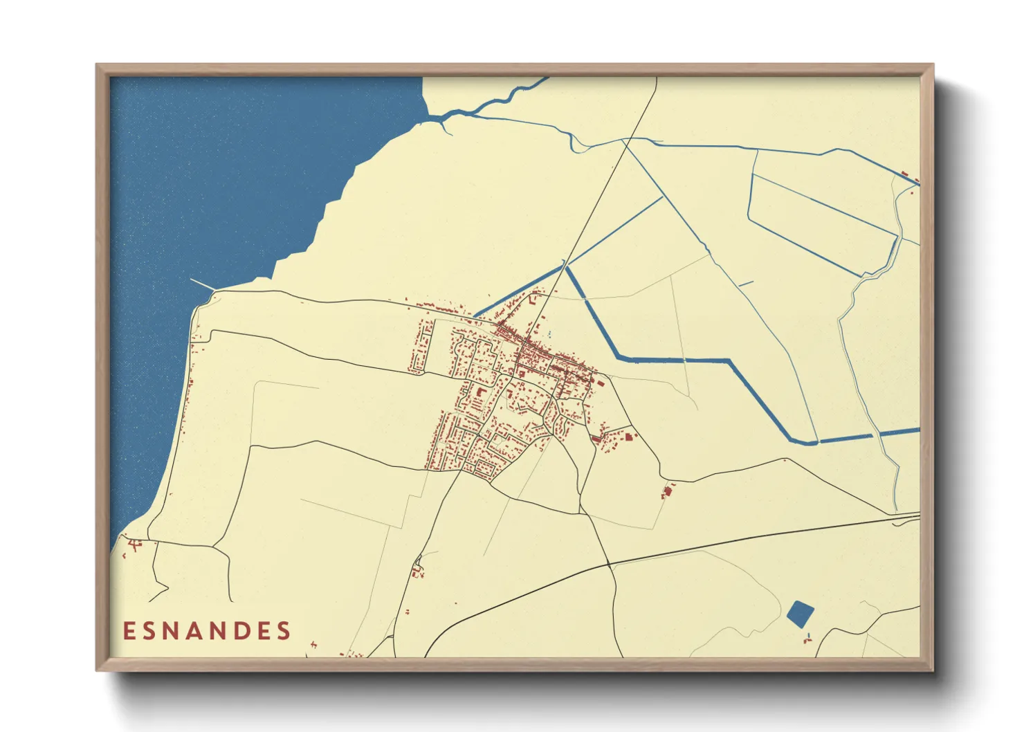 Une affiche de carte sur Esnandes