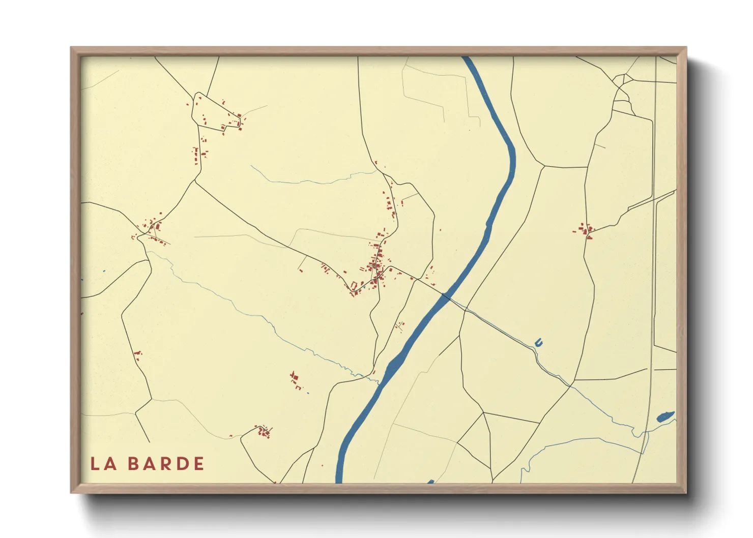 Une affiche de carte sur La Barde