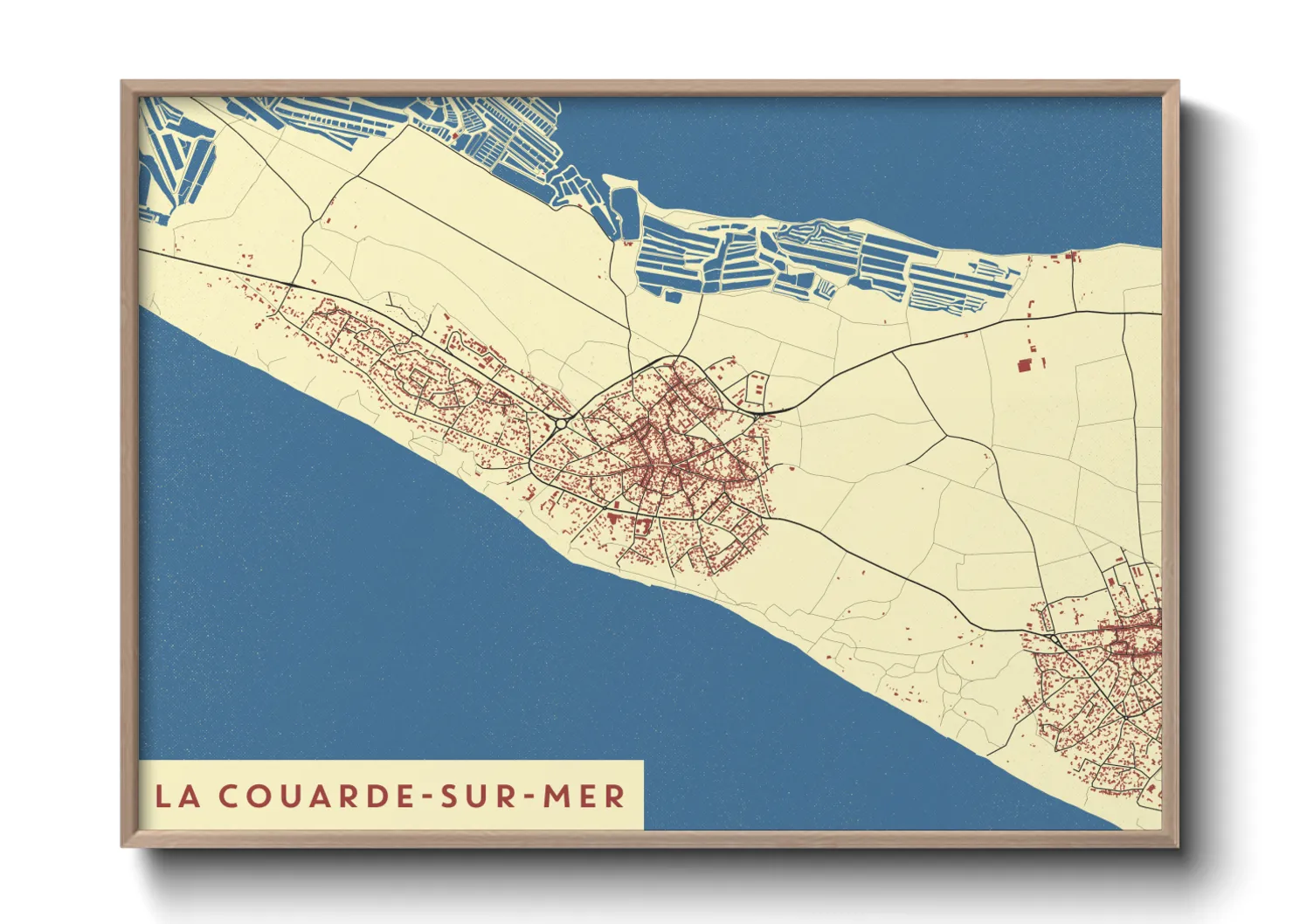 Une affiche de carte sur La Couarde-sur-Mer
