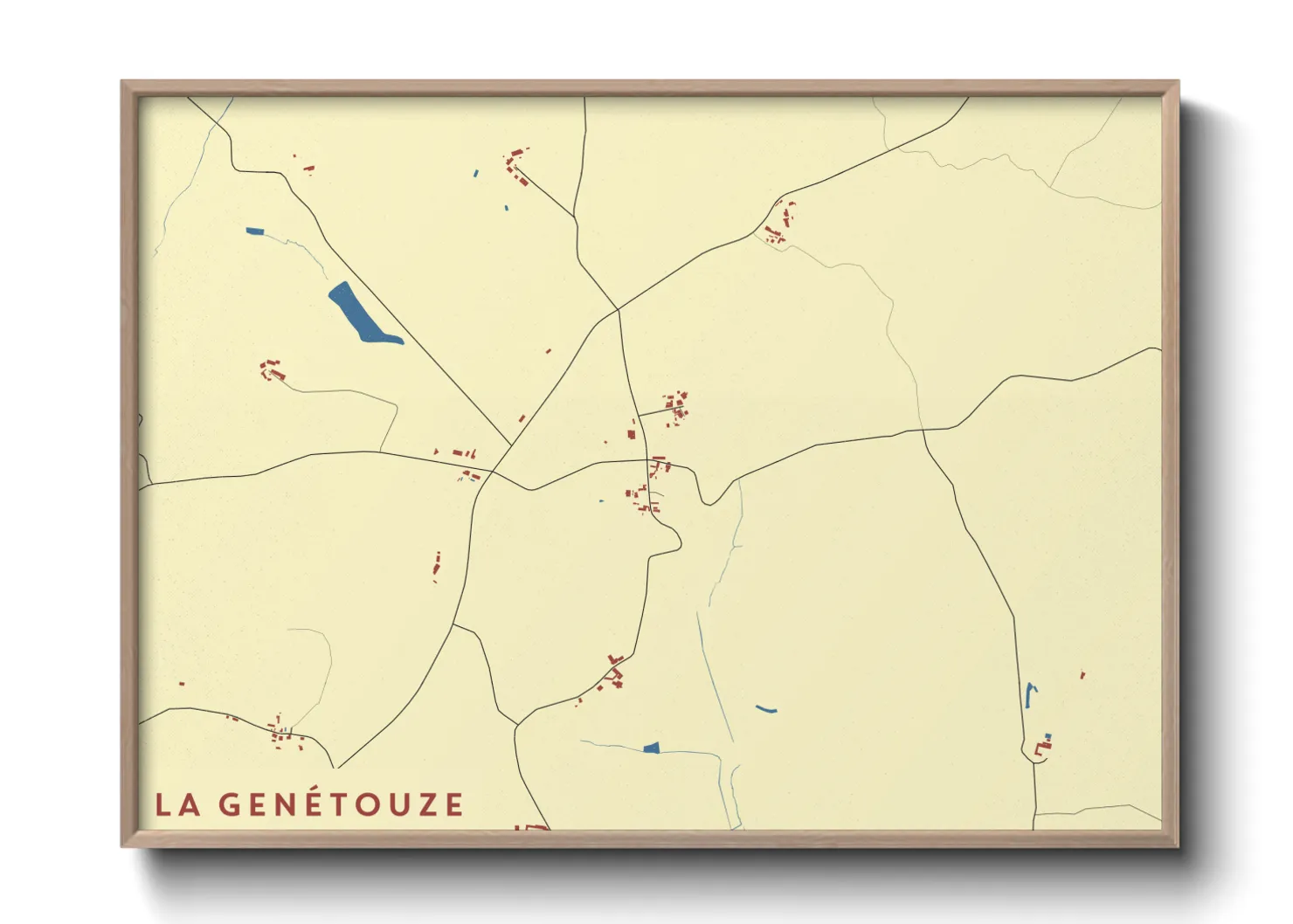 Une affiche de carte sur La Genétouze