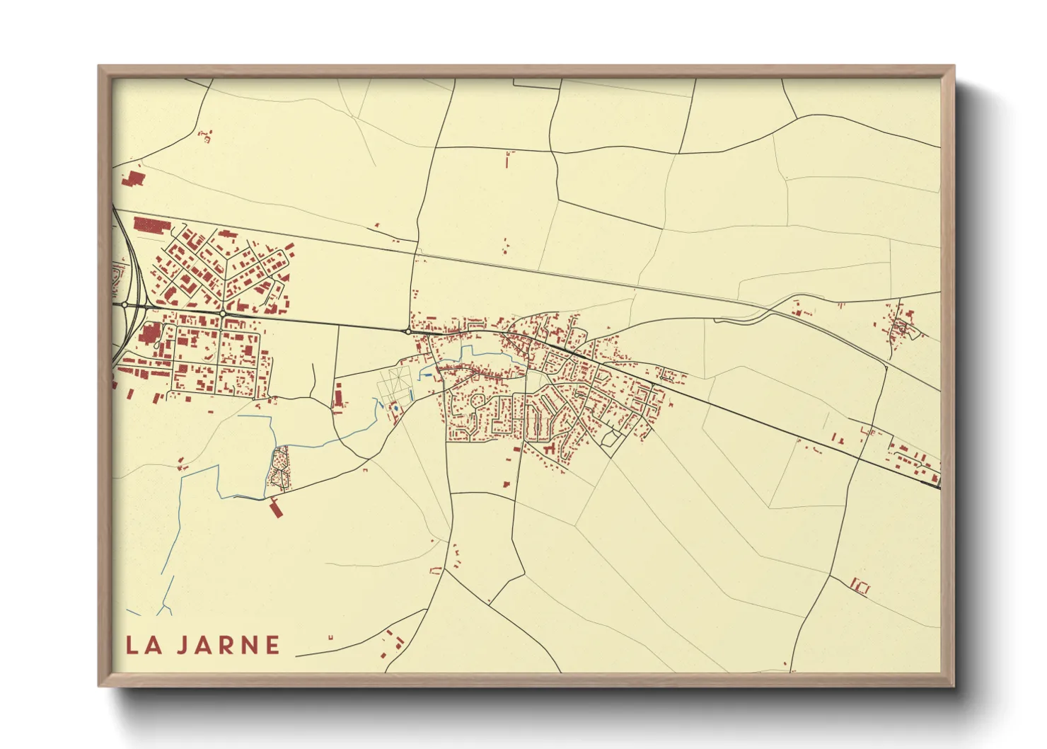 Une affiche de carte sur La Jarne