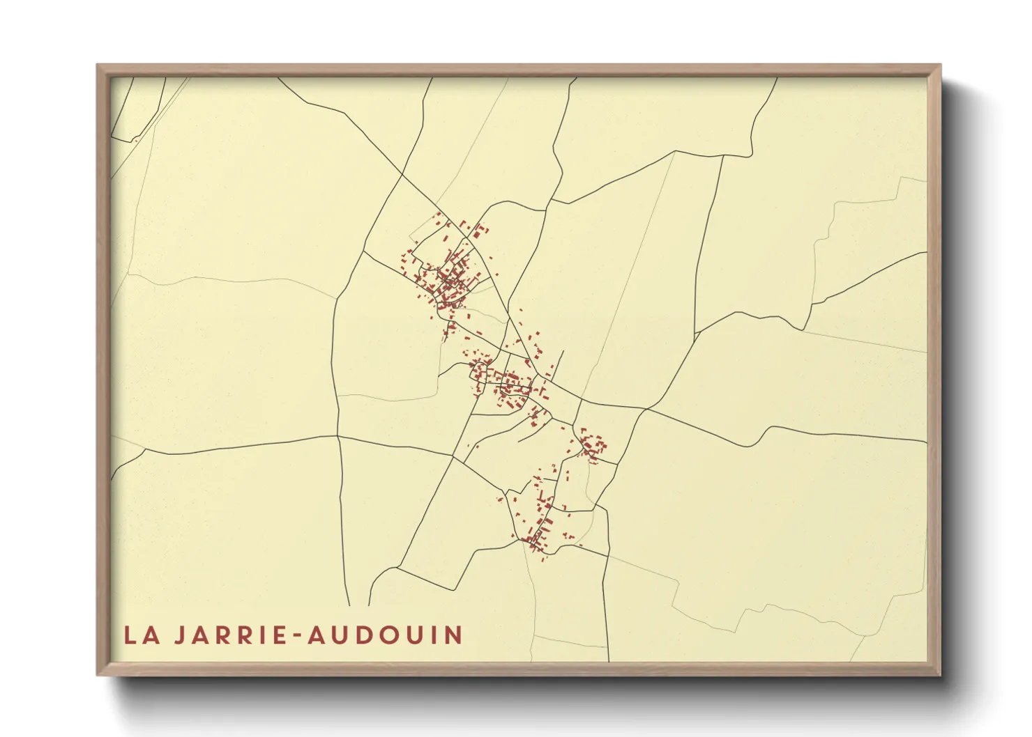 Une affiche de carte sur La Jarrie-Audouin