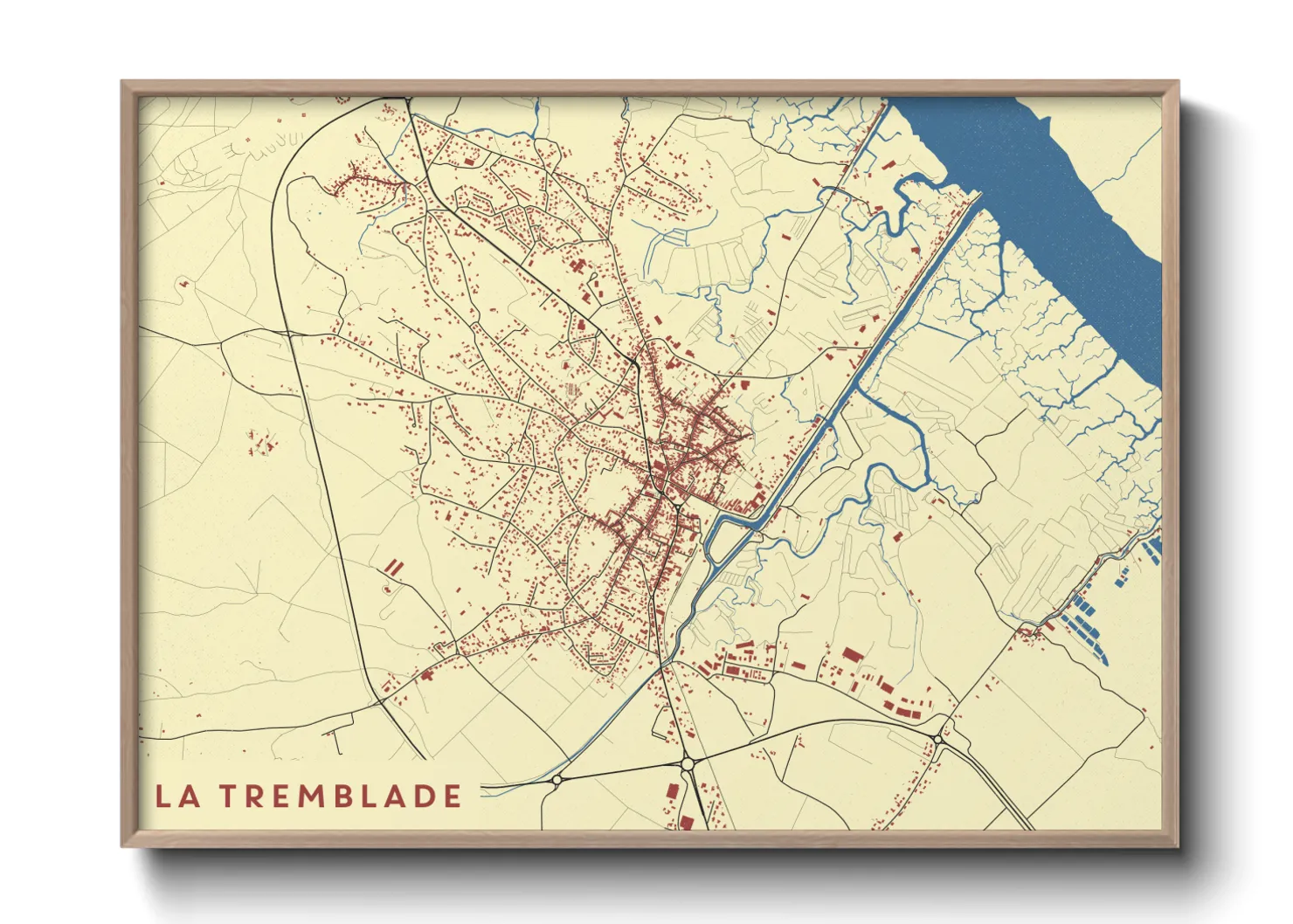 Une affiche de carte sur La Tremblade