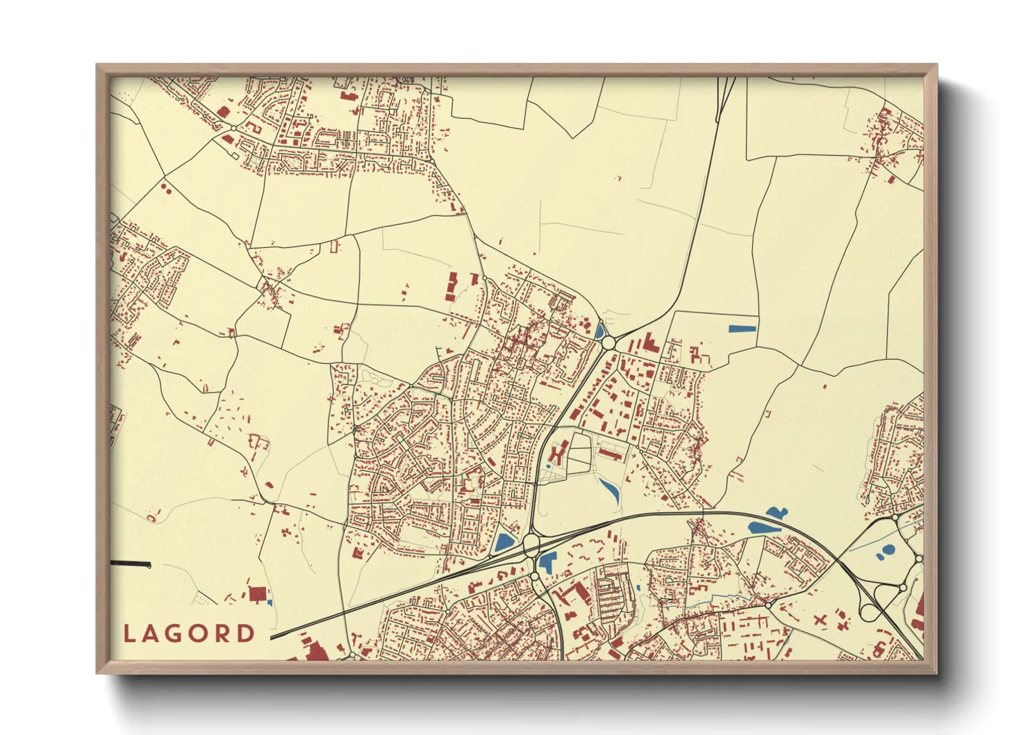 Une affiche de carte sur Lagord