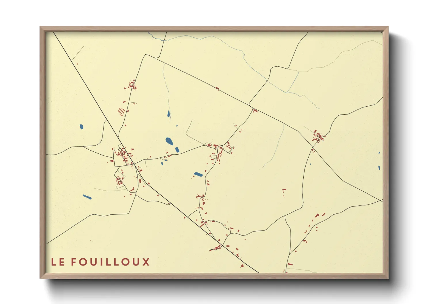 Une affiche de carte sur Le Fouilloux
