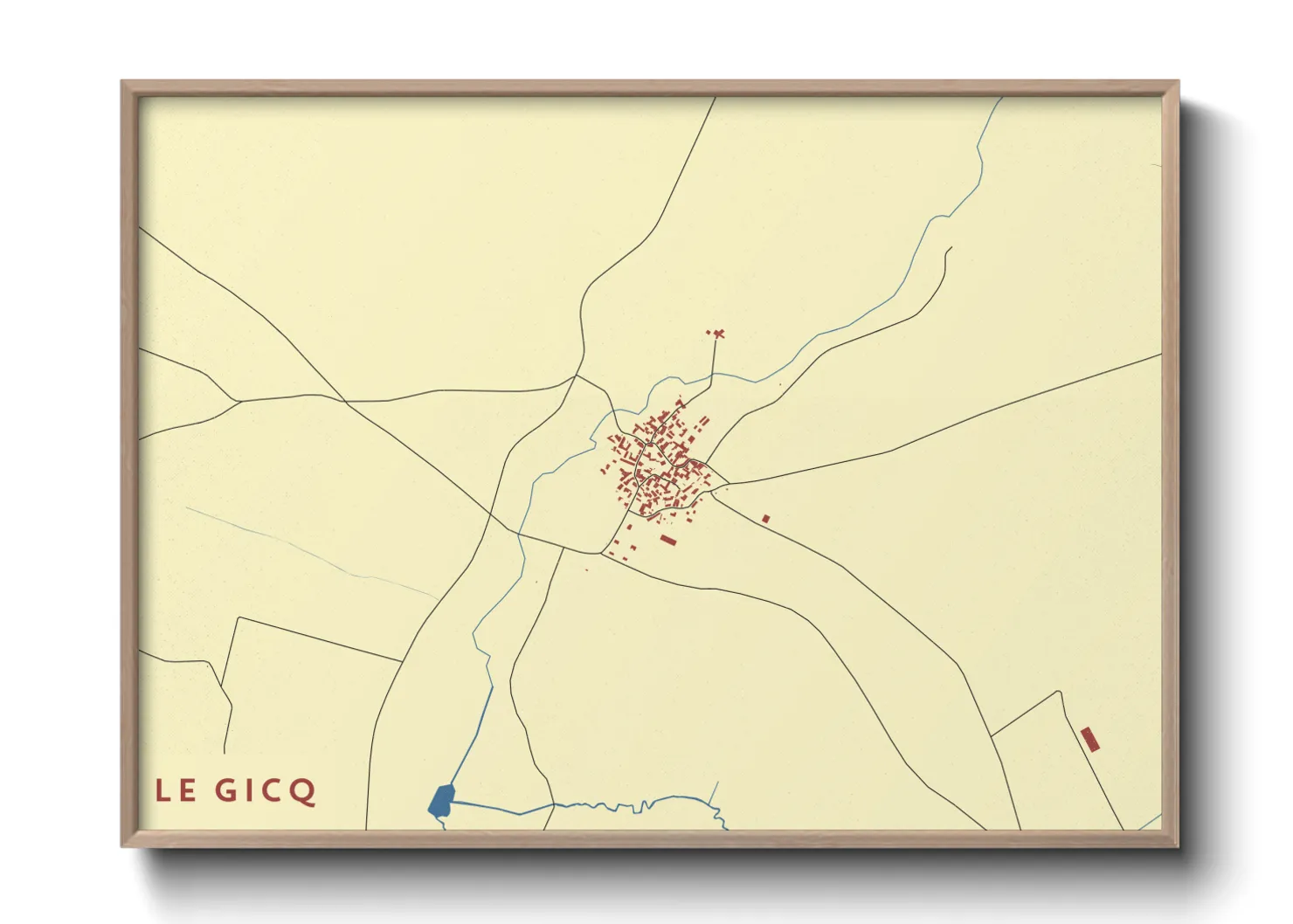 Une affiche de carte sur Le Gicq