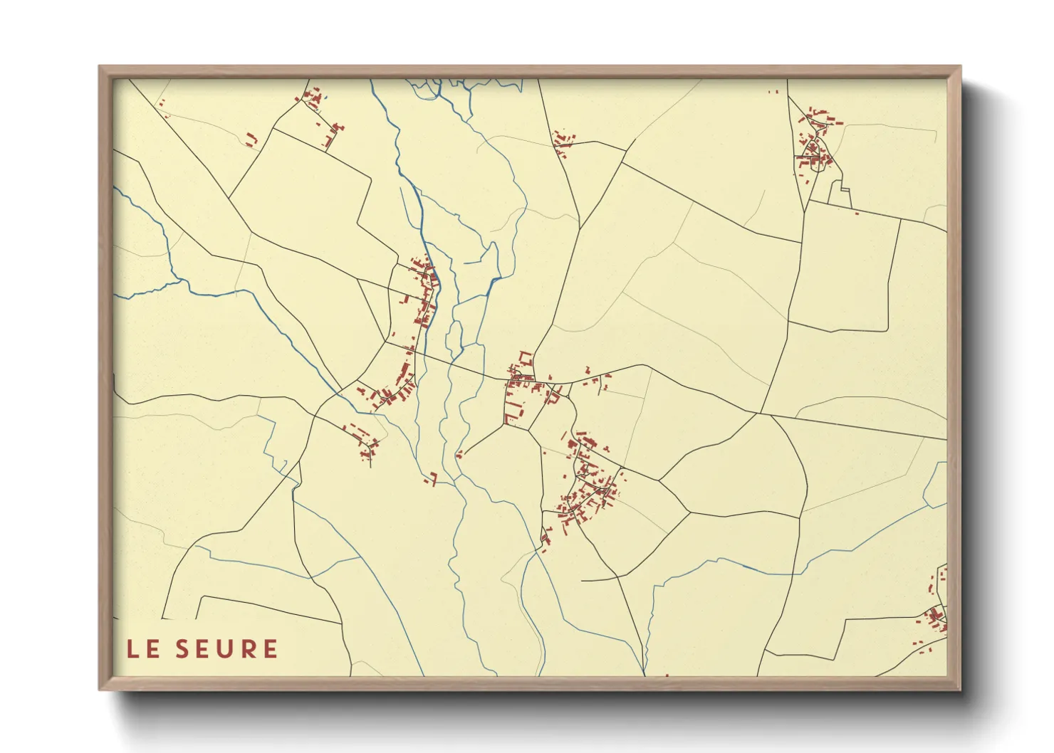 Une affiche de carte sur Le Seure