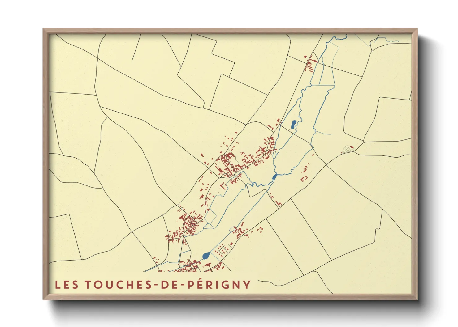 Une affiche de carte sur Les Touches-de-Périgny