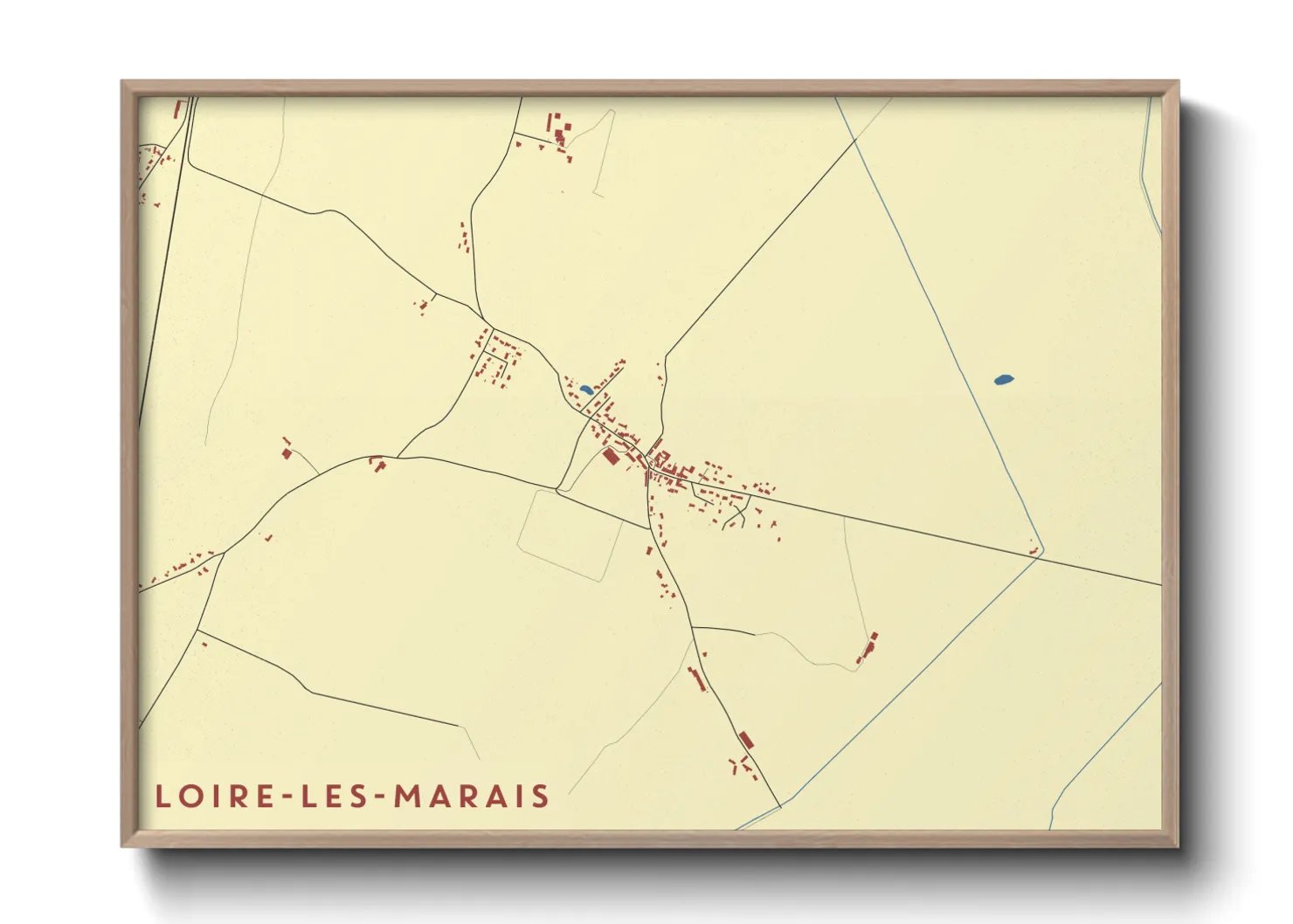 Une affiche de carte sur Loire-les-Marais