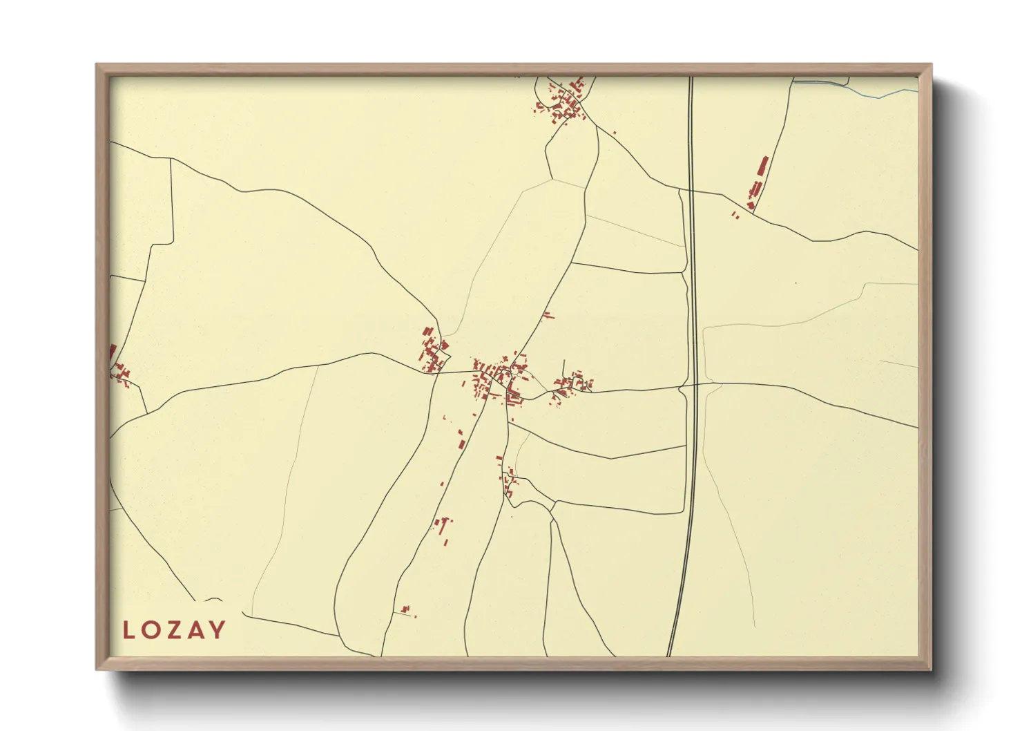 Une affiche de carte sur Lozay