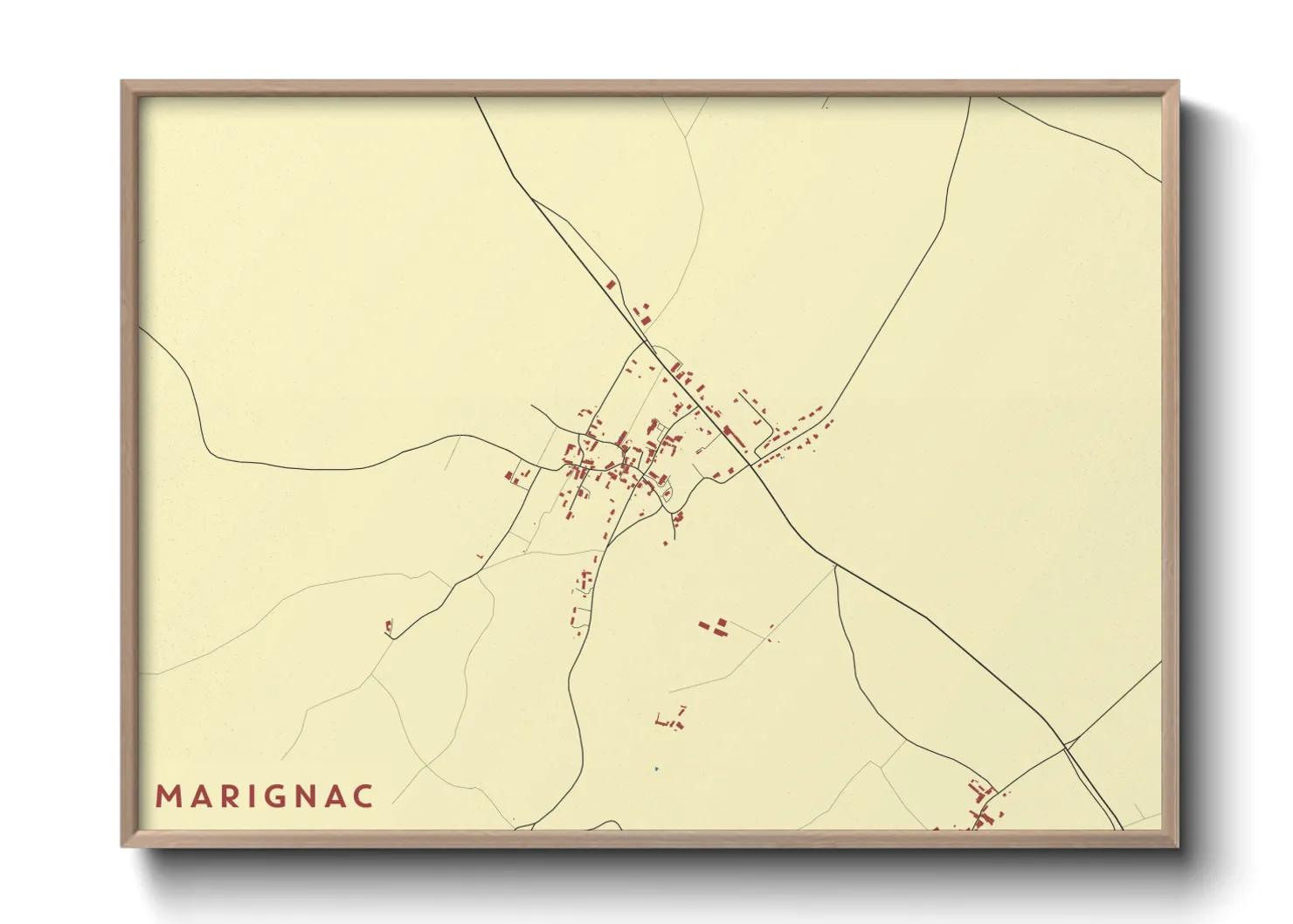Une affiche de carte sur Marignac