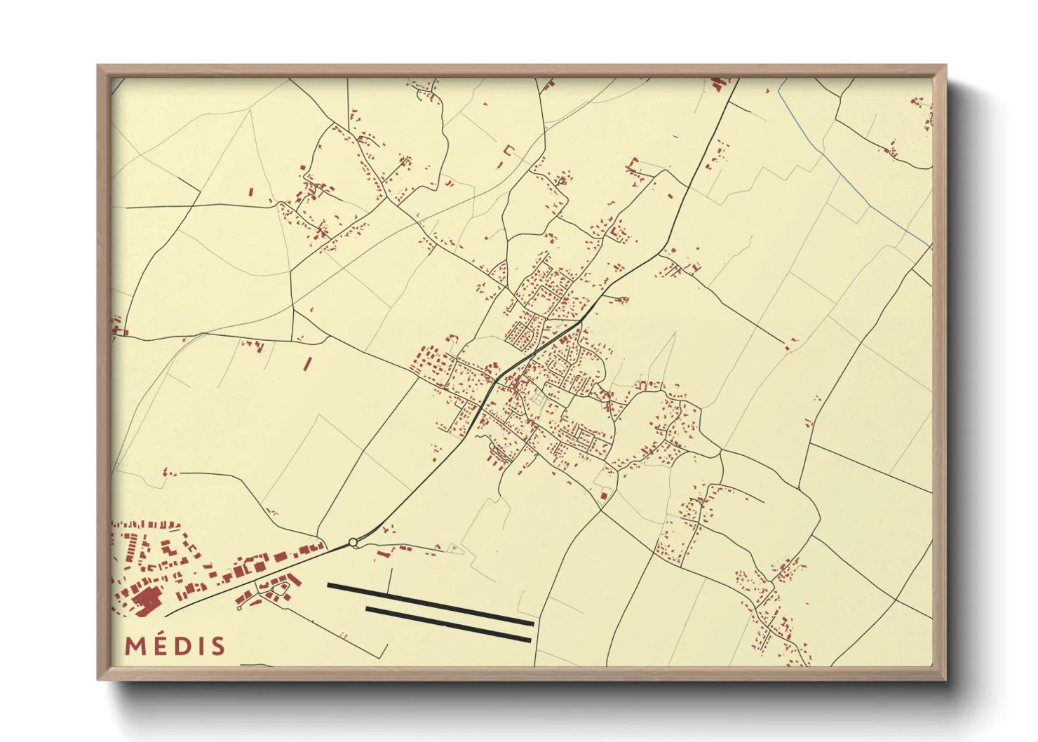 Une affiche de carte sur Médis