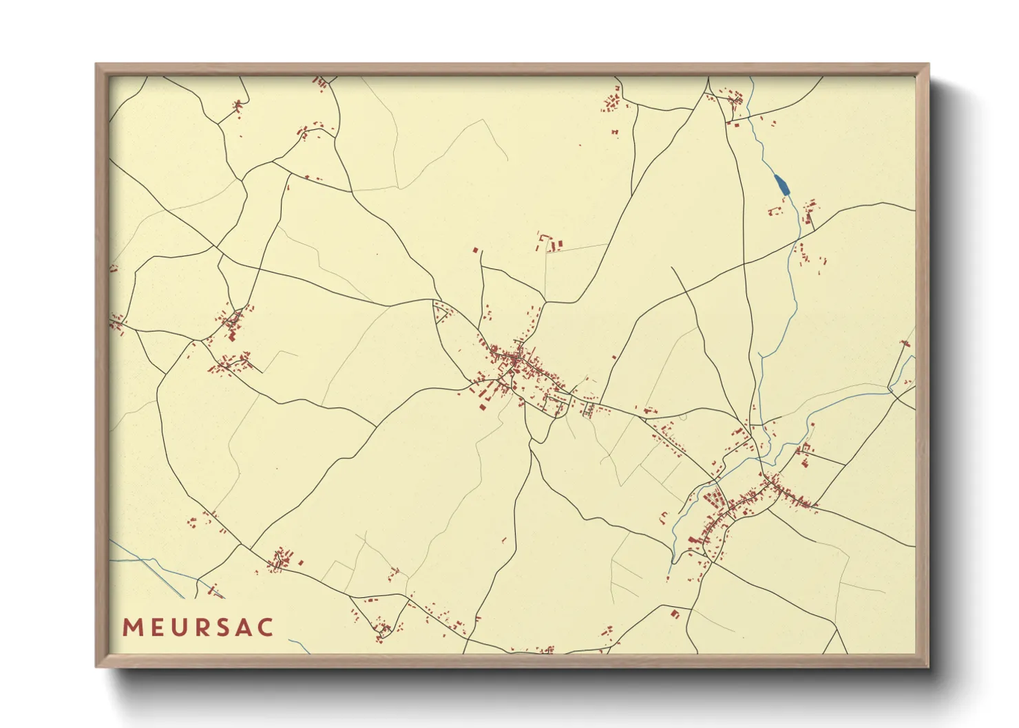 Une affiche de carte sur Meursac