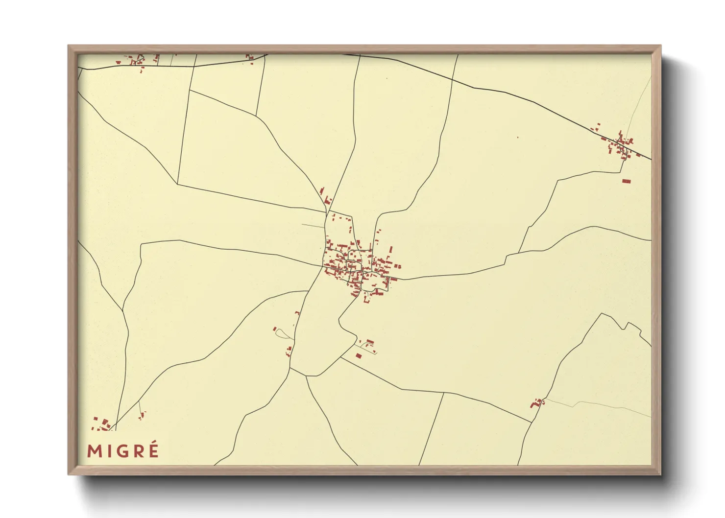 Une affiche de carte sur Migré
