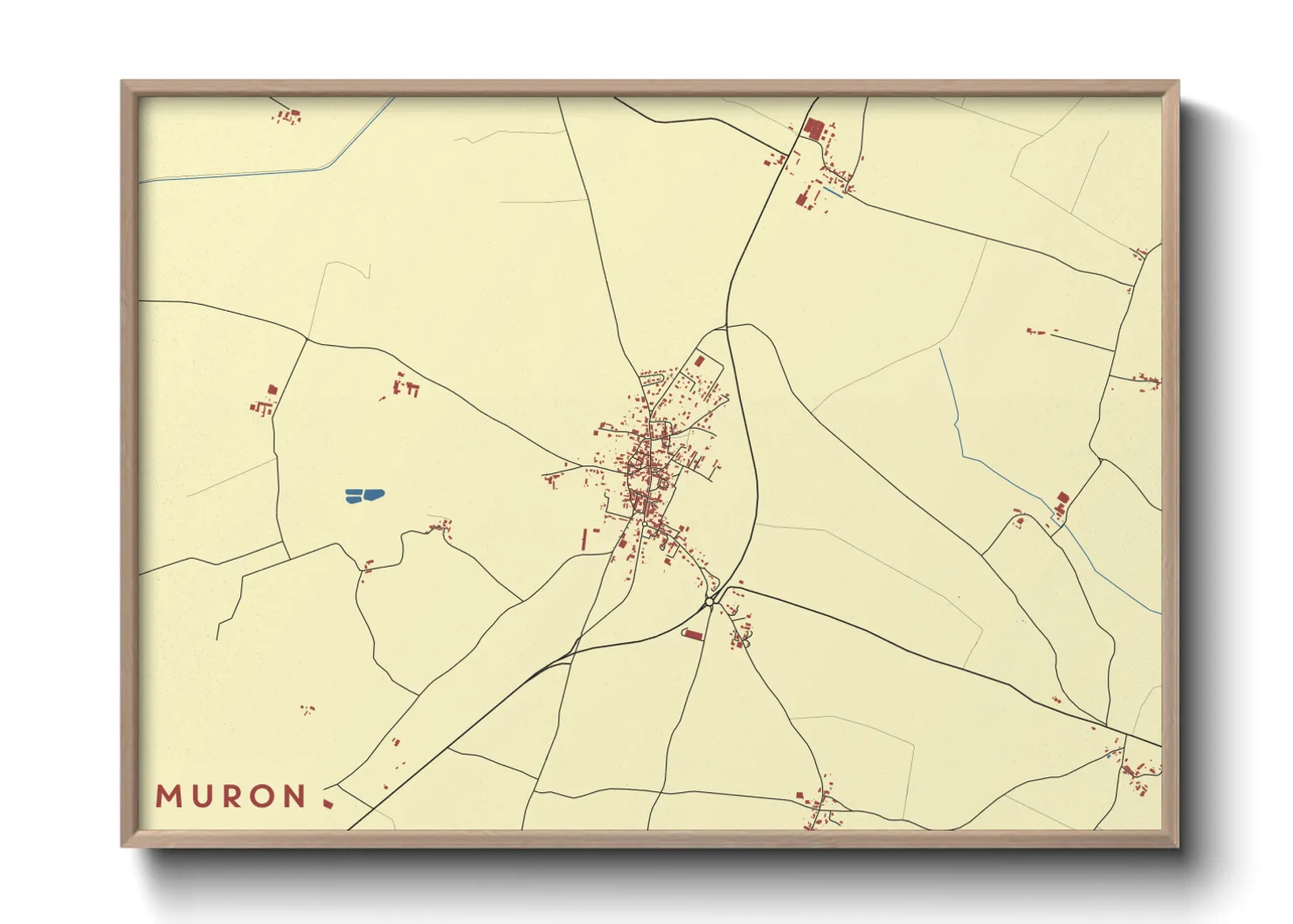 Une affiche de carte sur Muron