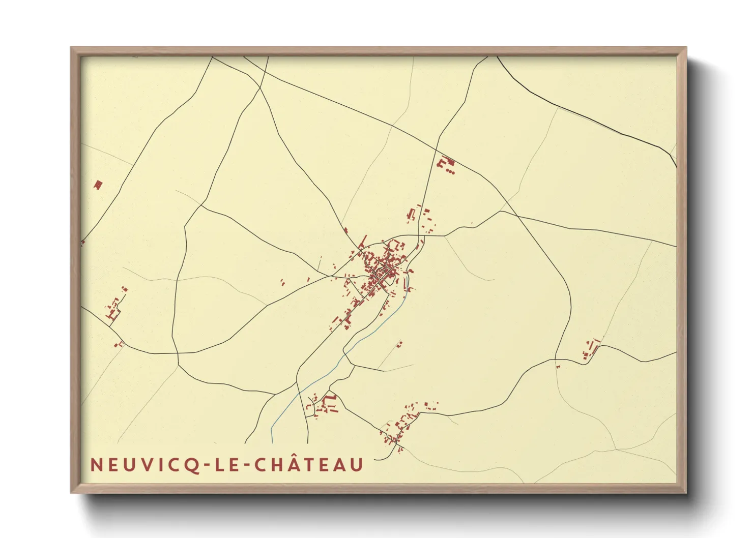 Une affiche de carte sur Neuvicq-le-Château