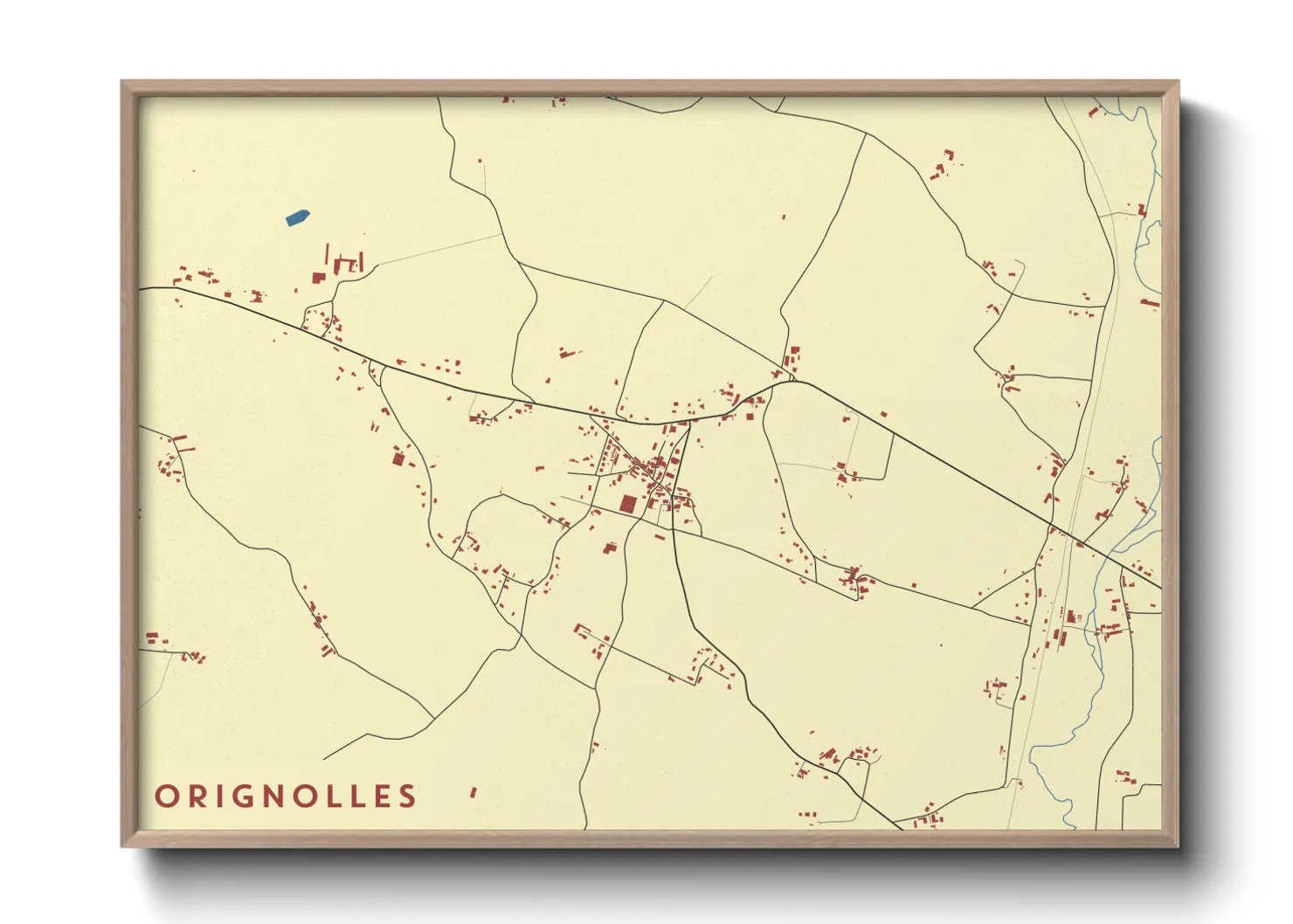 Une affiche de carte sur Orignolles