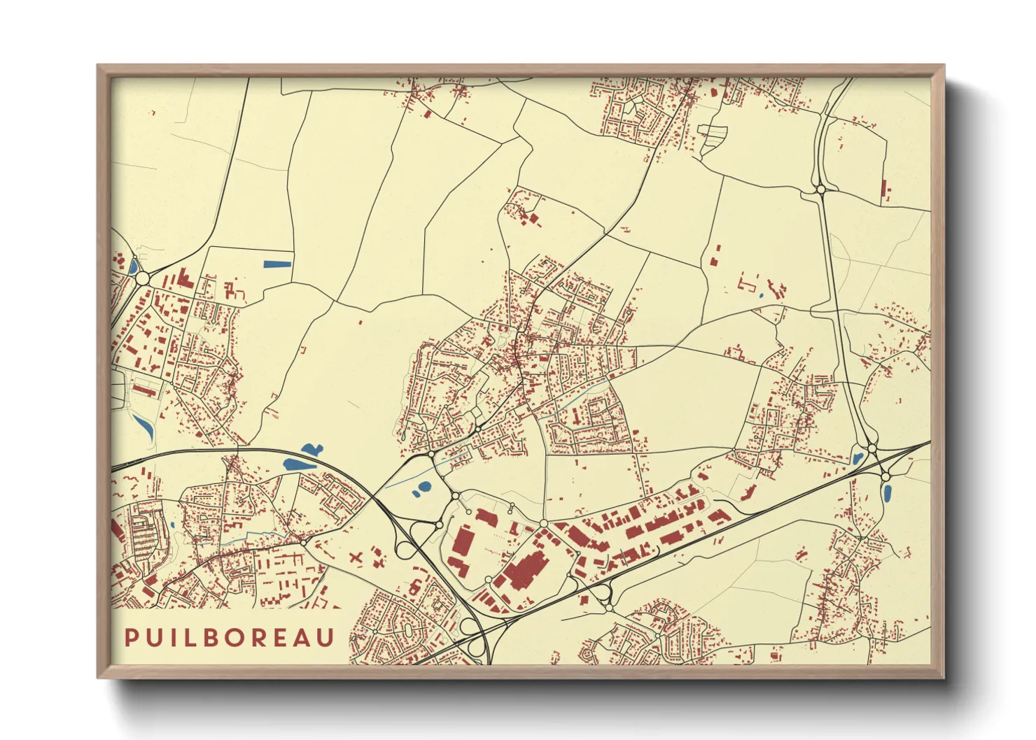 Une affiche de carte sur Puilboreau