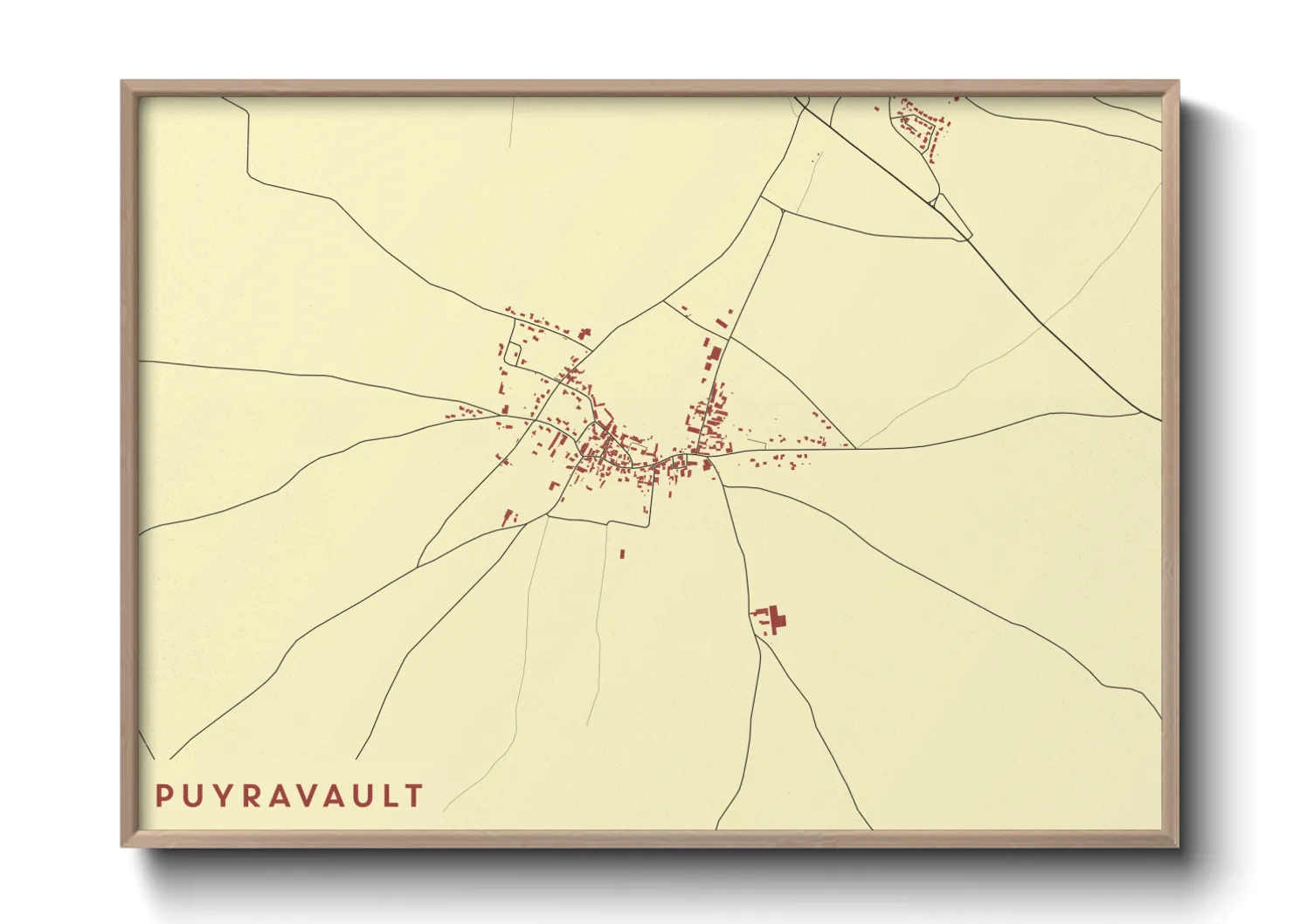 Une affiche de carte sur Puyravault