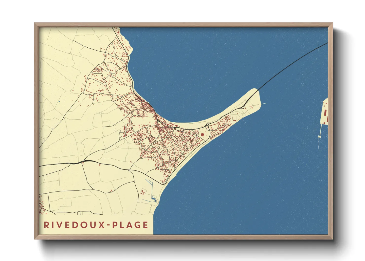 Une affiche de carte sur Rivedoux-Plage