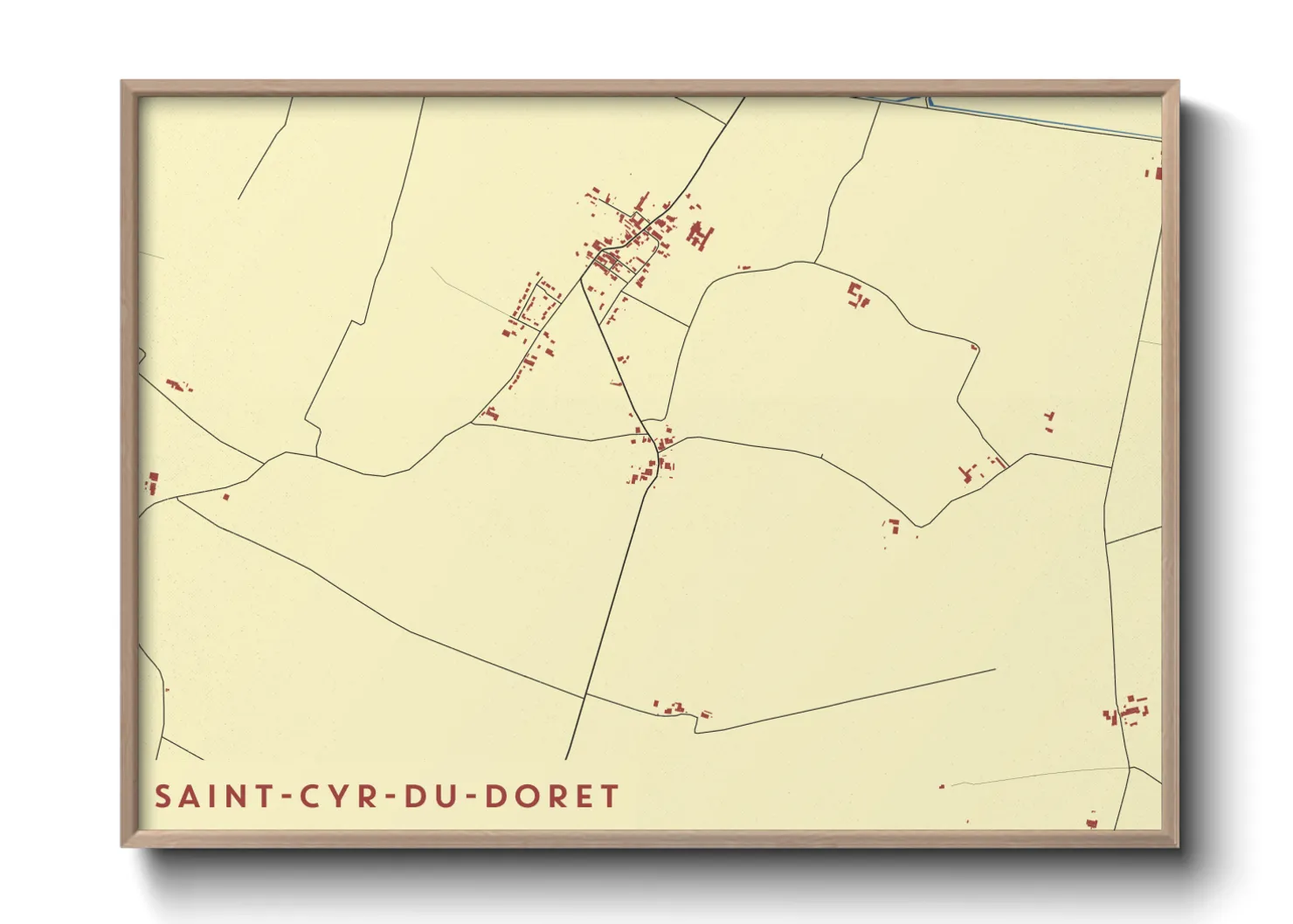 Une affiche de carte sur Saint-Cyr-du-Doret