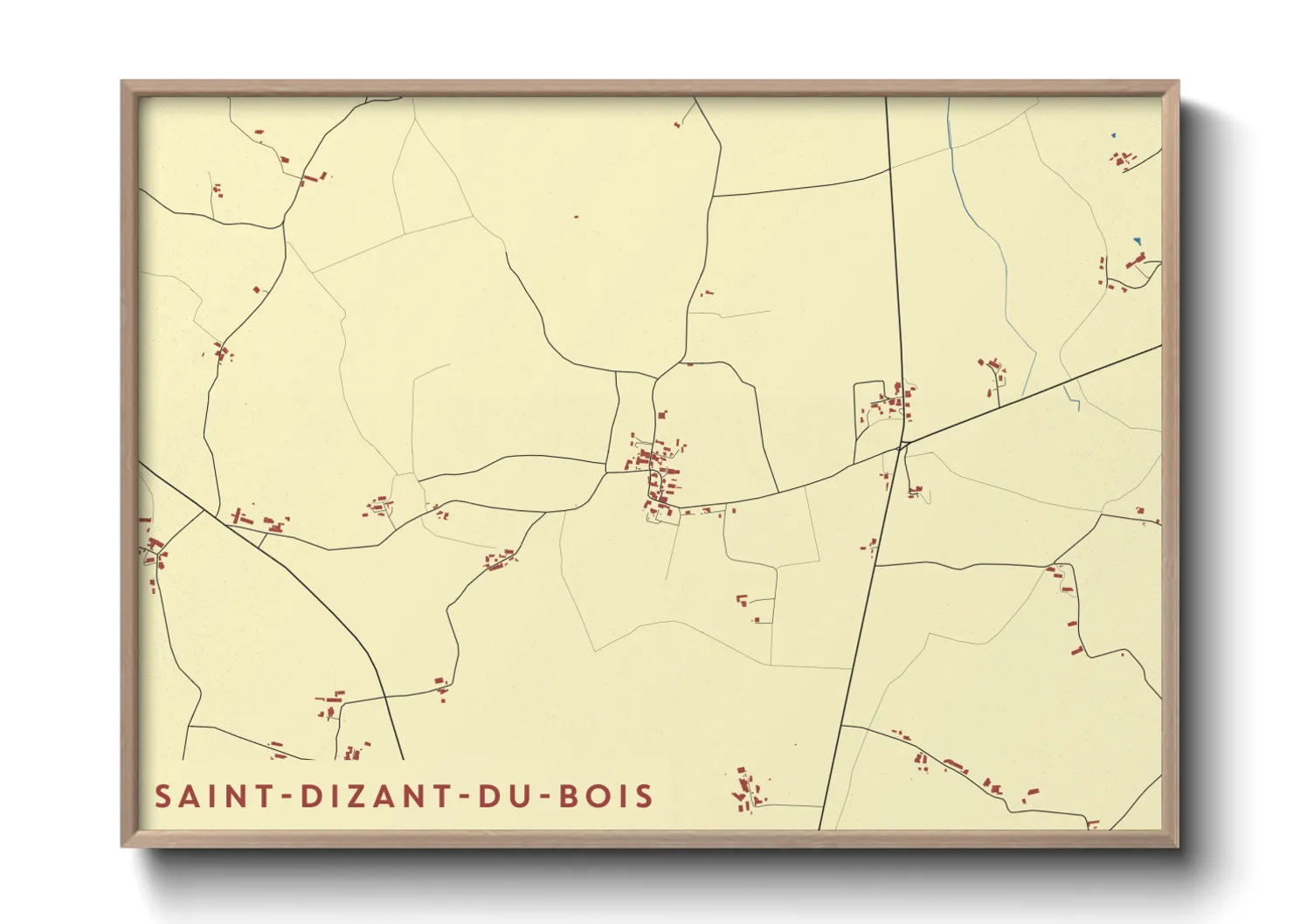 Une affiche de carte sur Saint-Dizant-du-Bois