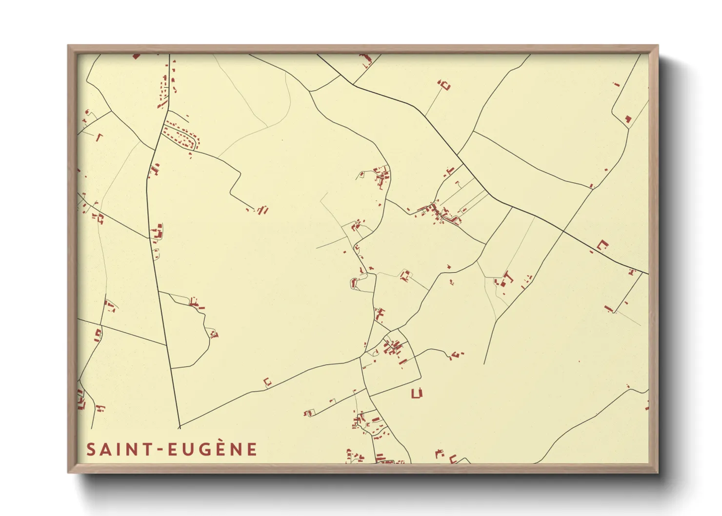 Une affiche de carte sur Saint-Eugène