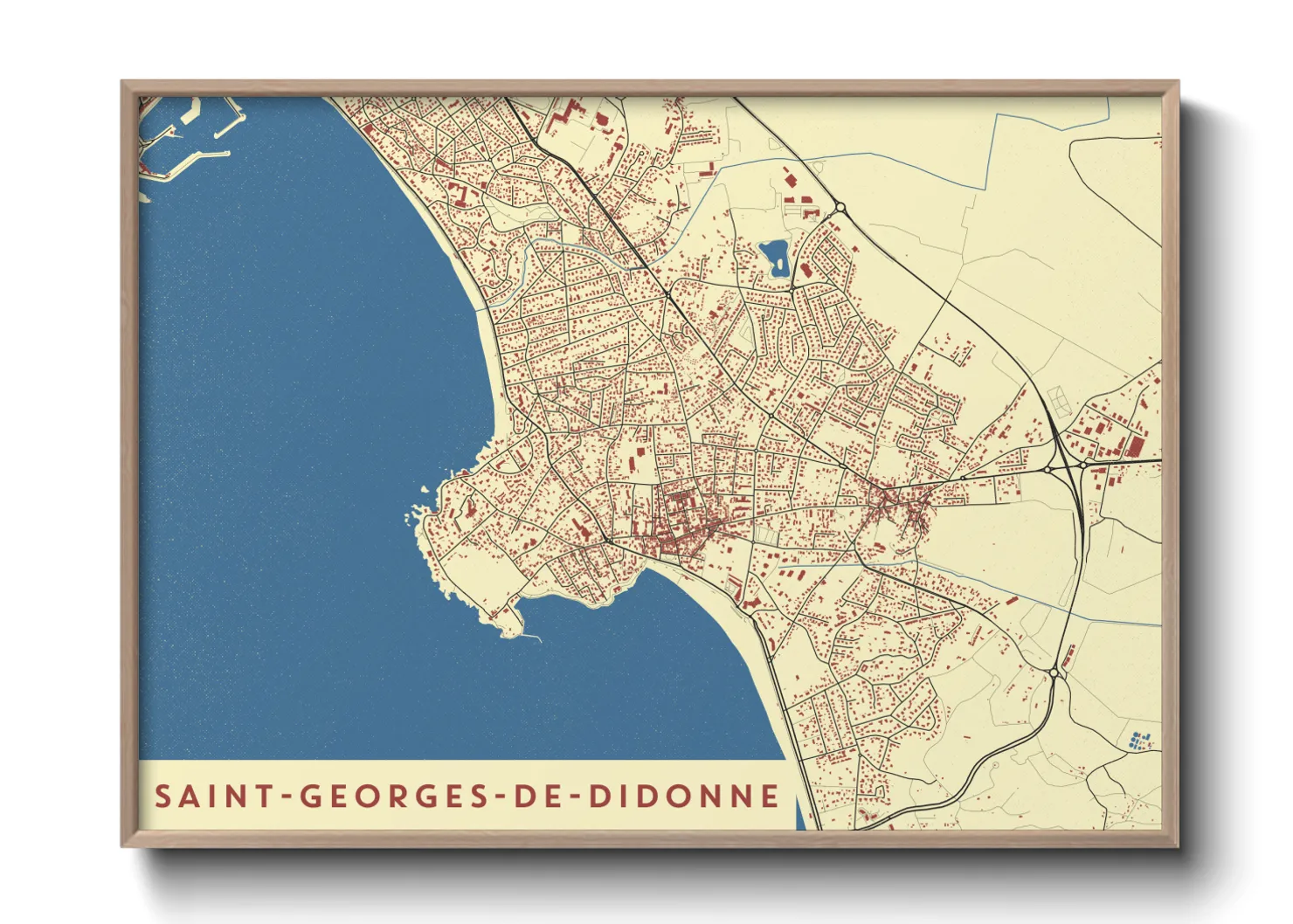 Une affiche de carte sur Saint-Georges-de-Didonne
