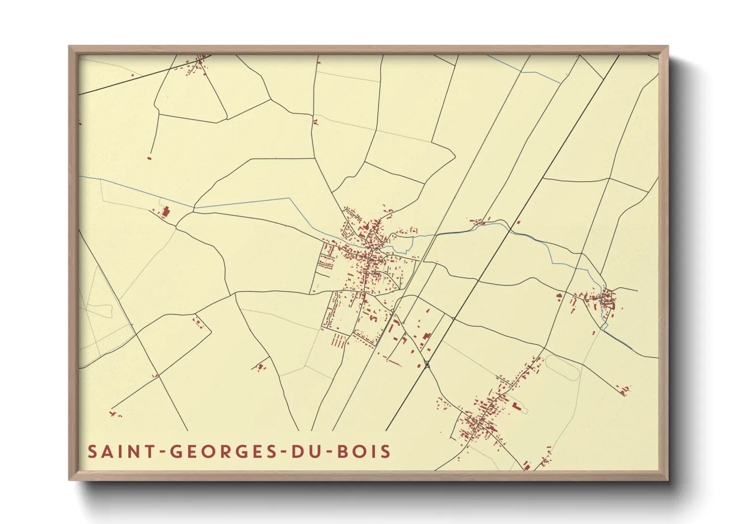Une affiche de carte sur Saint-Georges-du-Bois