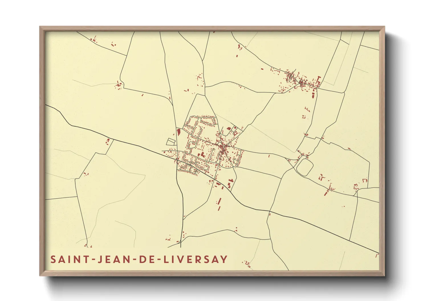 Une affiche de carte sur Saint-Jean-de-Liversay