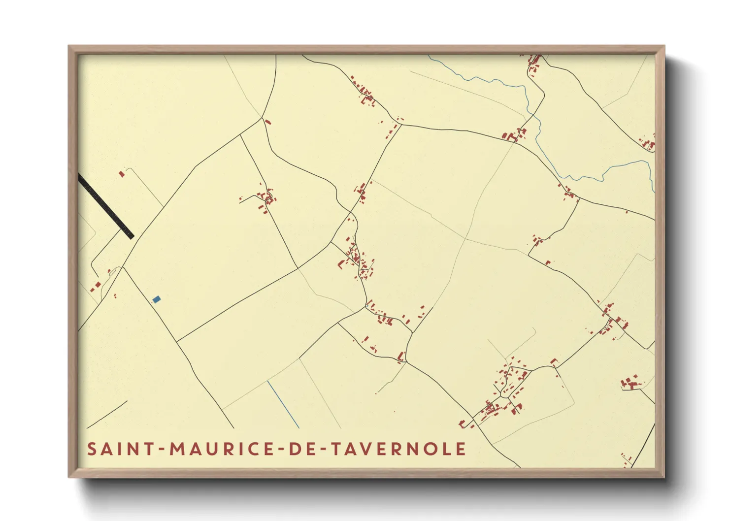 Une affiche de carte sur Saint-Maurice-de-Tavernole