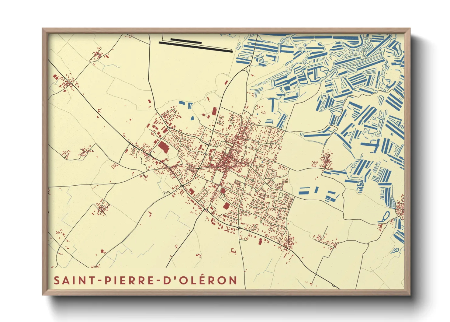 Une affiche de carte sur Saint-Pierre-d'Oléron