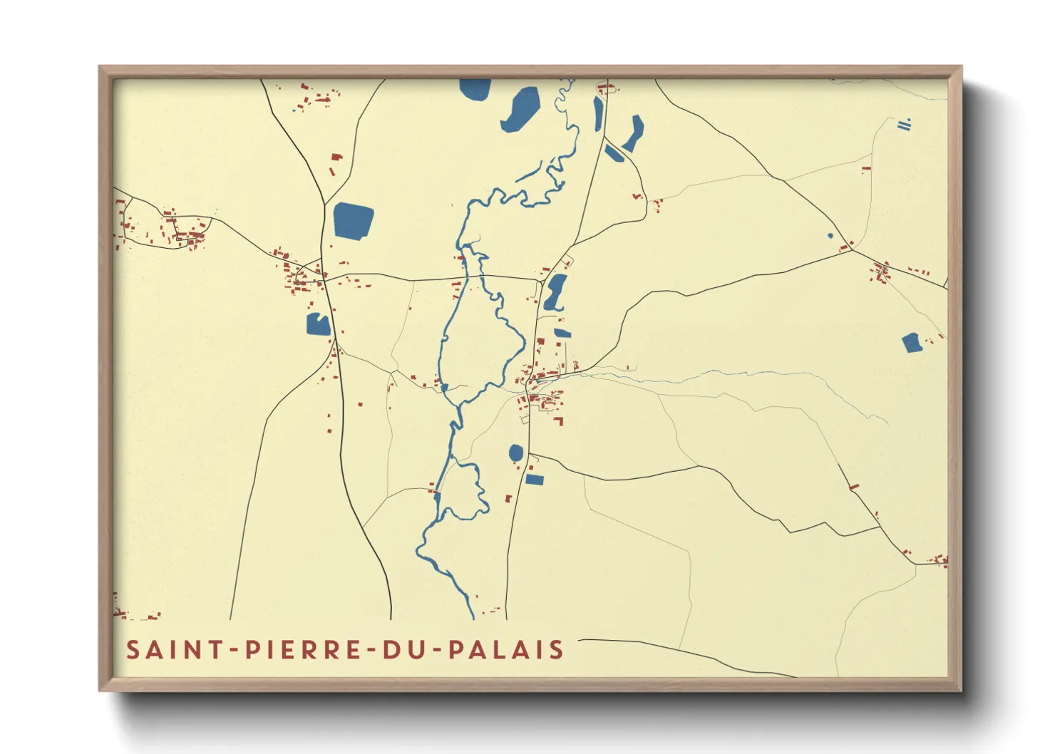 Une affiche de carte sur Saint-Pierre-du-Palais