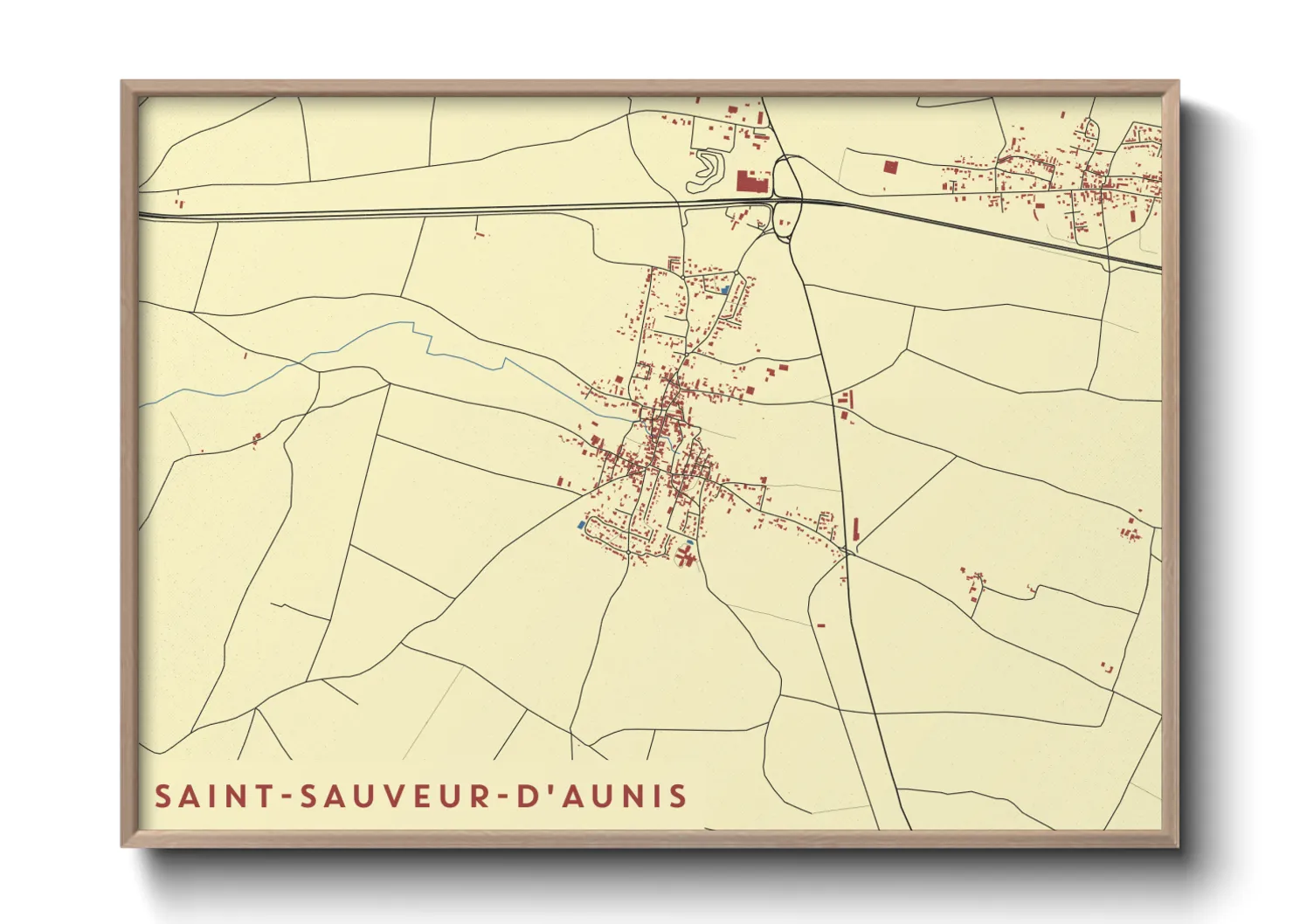 Une affiche de carte sur Saint-Sauveur-d'Aunis
