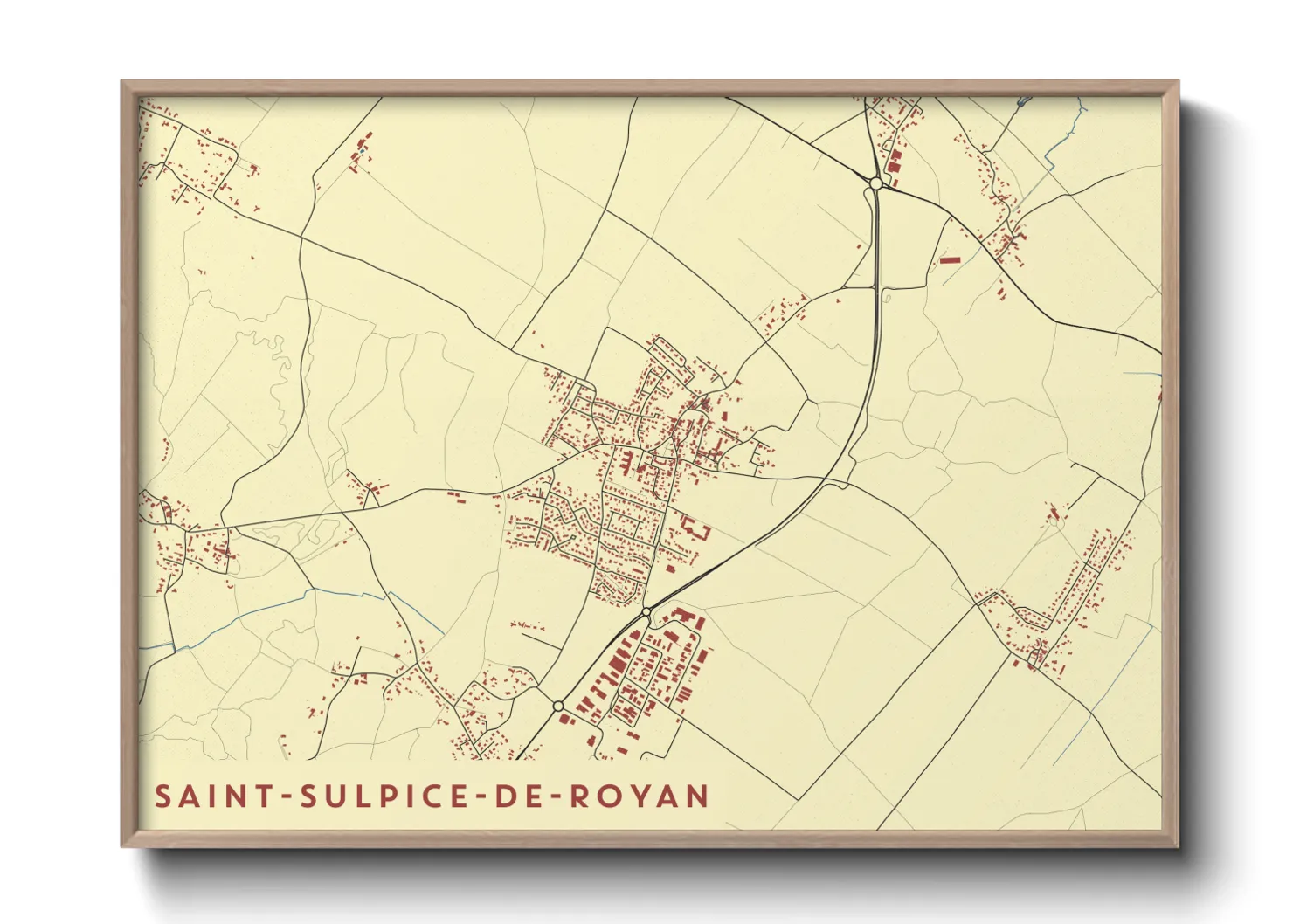 Une affiche de carte sur Saint-Sulpice-de-Royan