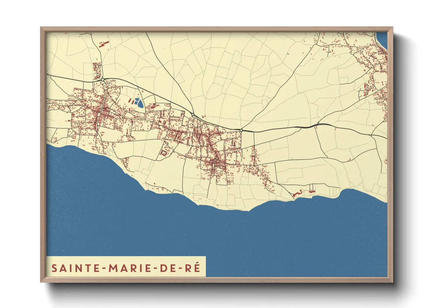 Une affiche de carte sur Sainte-Marie-de-Ré