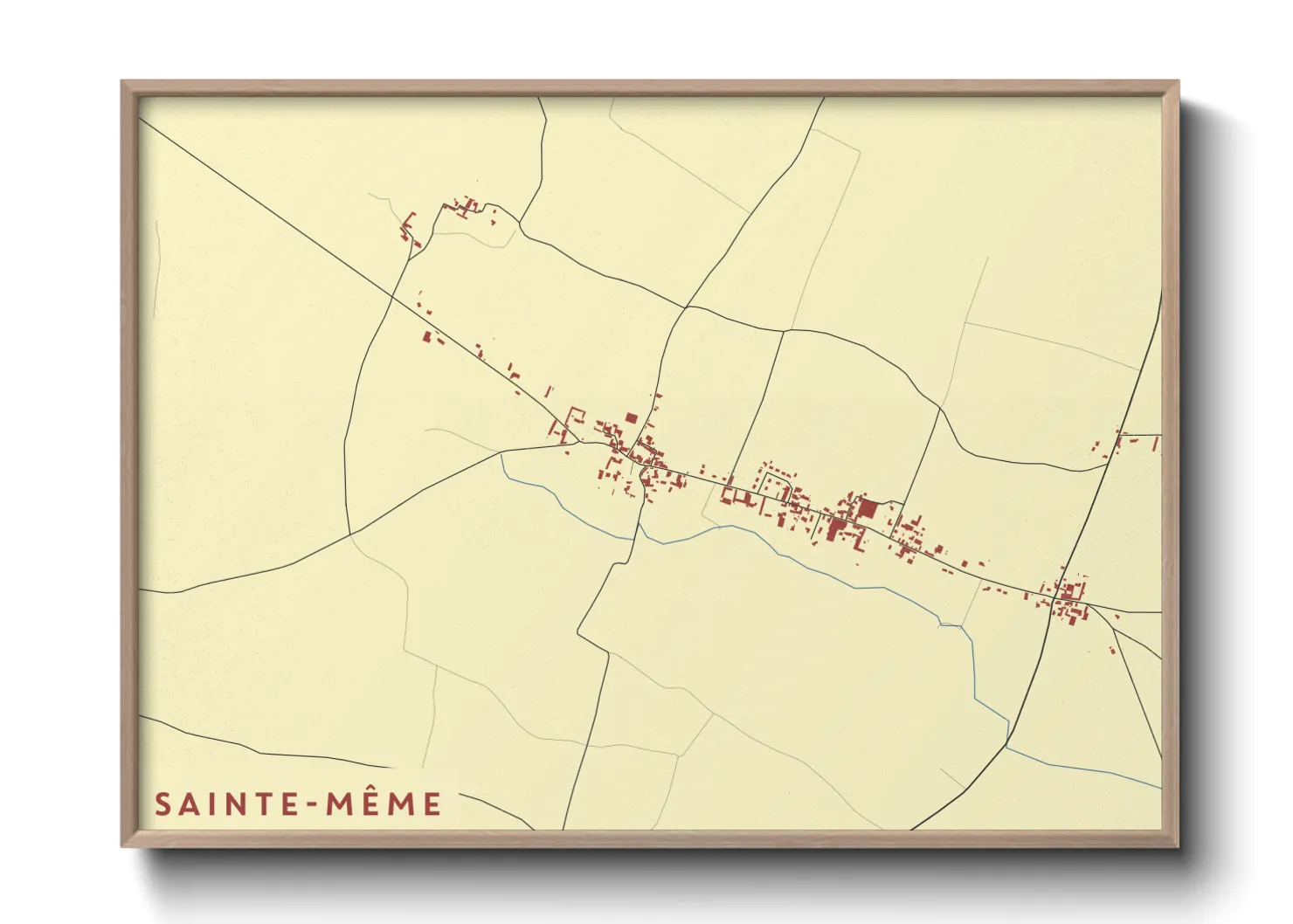 Une affiche de carte sur Sainte-Même