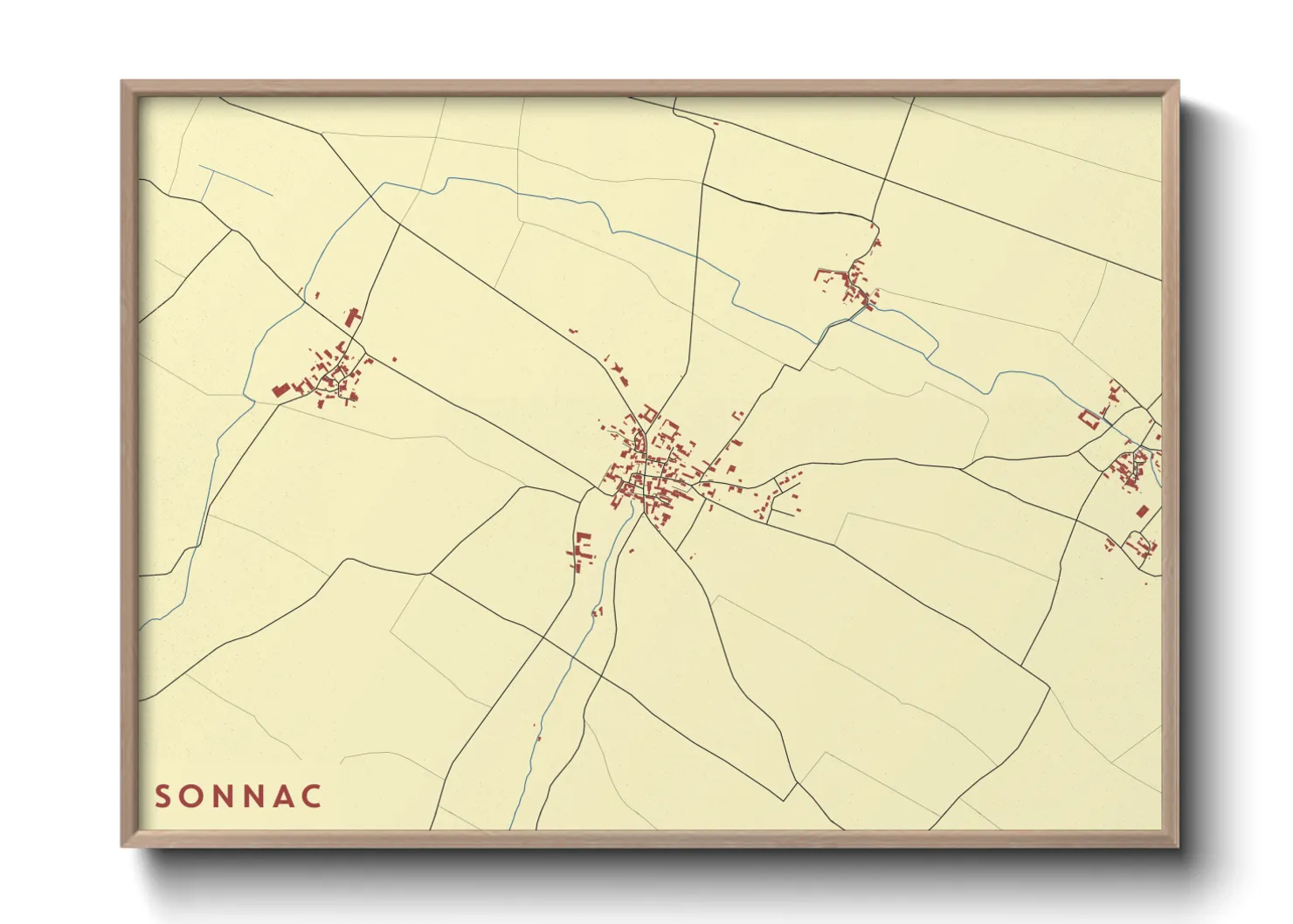 Une affiche de carte sur Sonnac