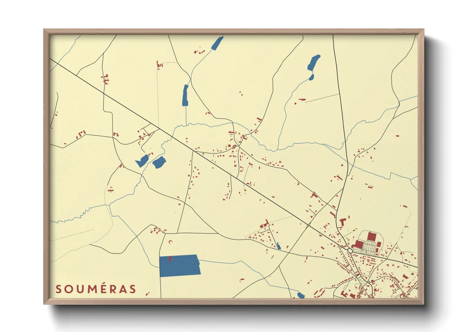 Une affiche de carte sur Souméras