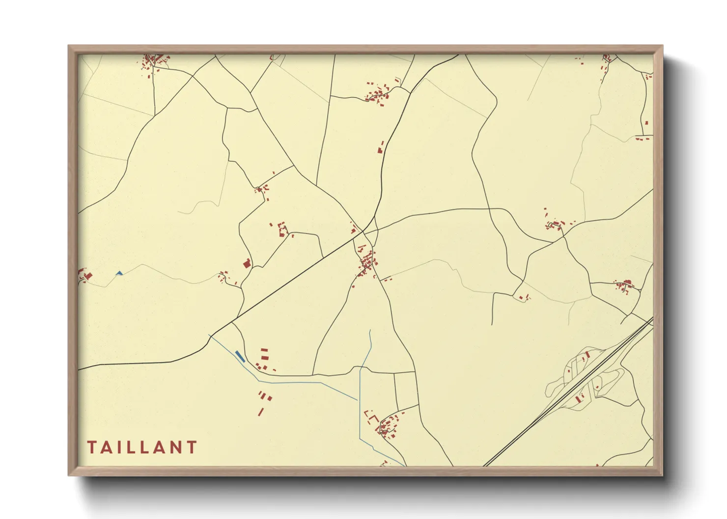 Une affiche de carte sur Taillant