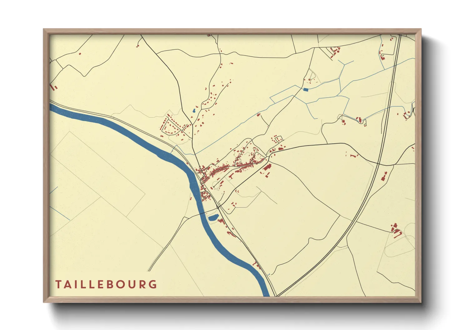Une affiche de carte sur Taillebourg