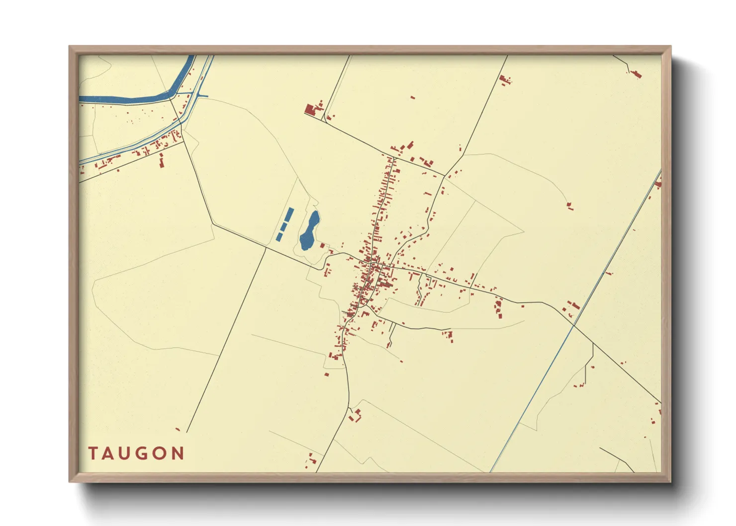 Une affiche de carte sur Taugon