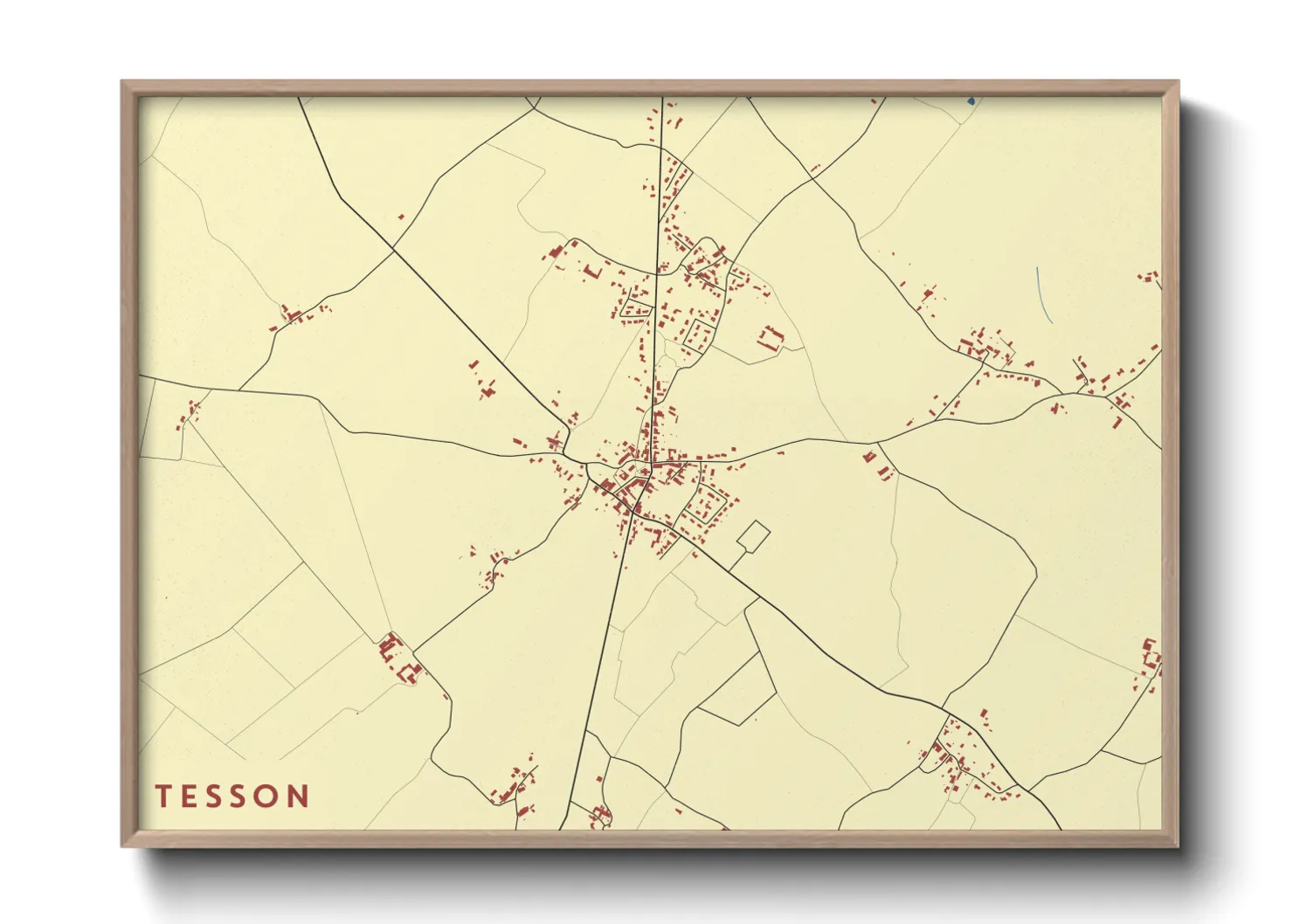 Une affiche de carte sur Tesson