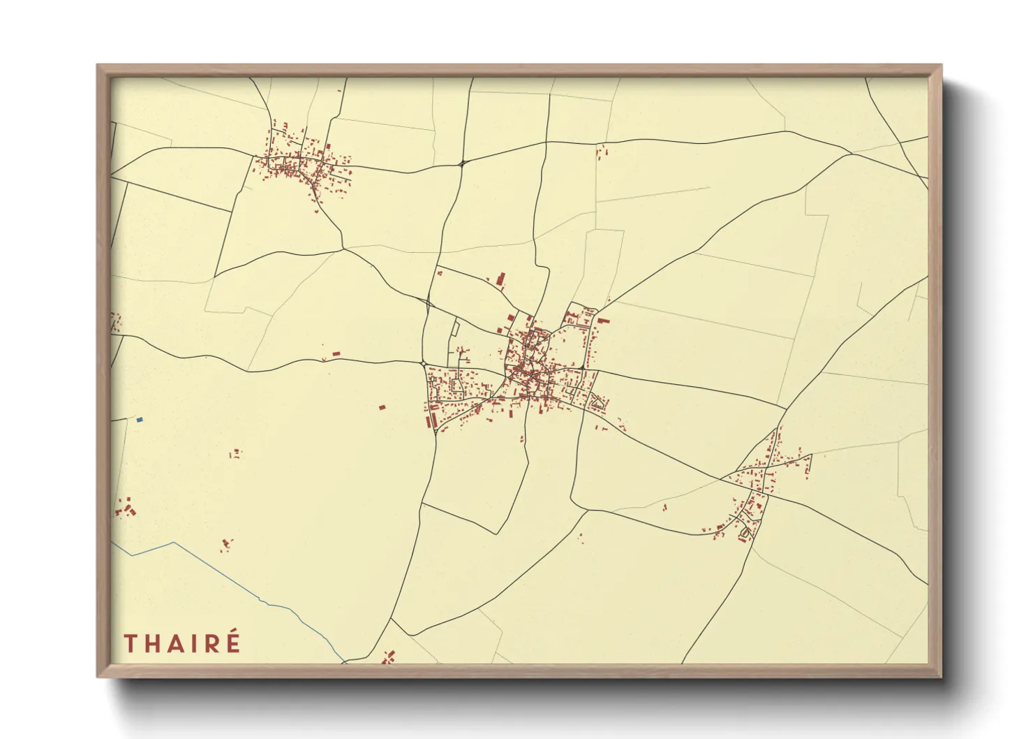 Une affiche de carte sur Thairé