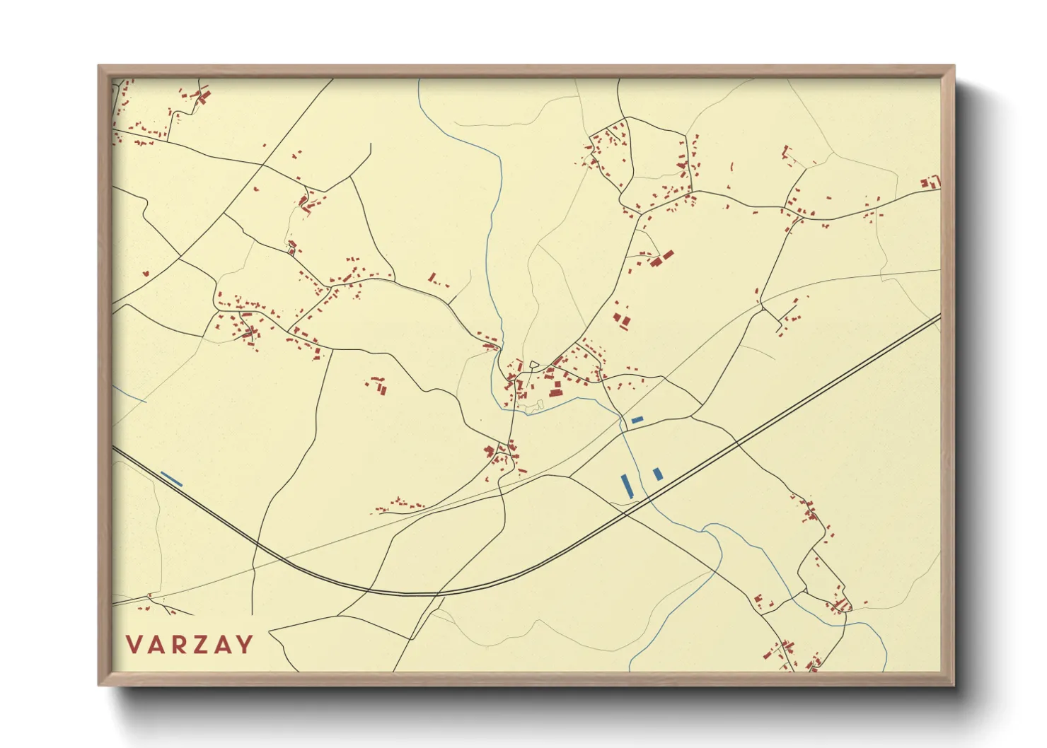 Une affiche de carte sur Varzay